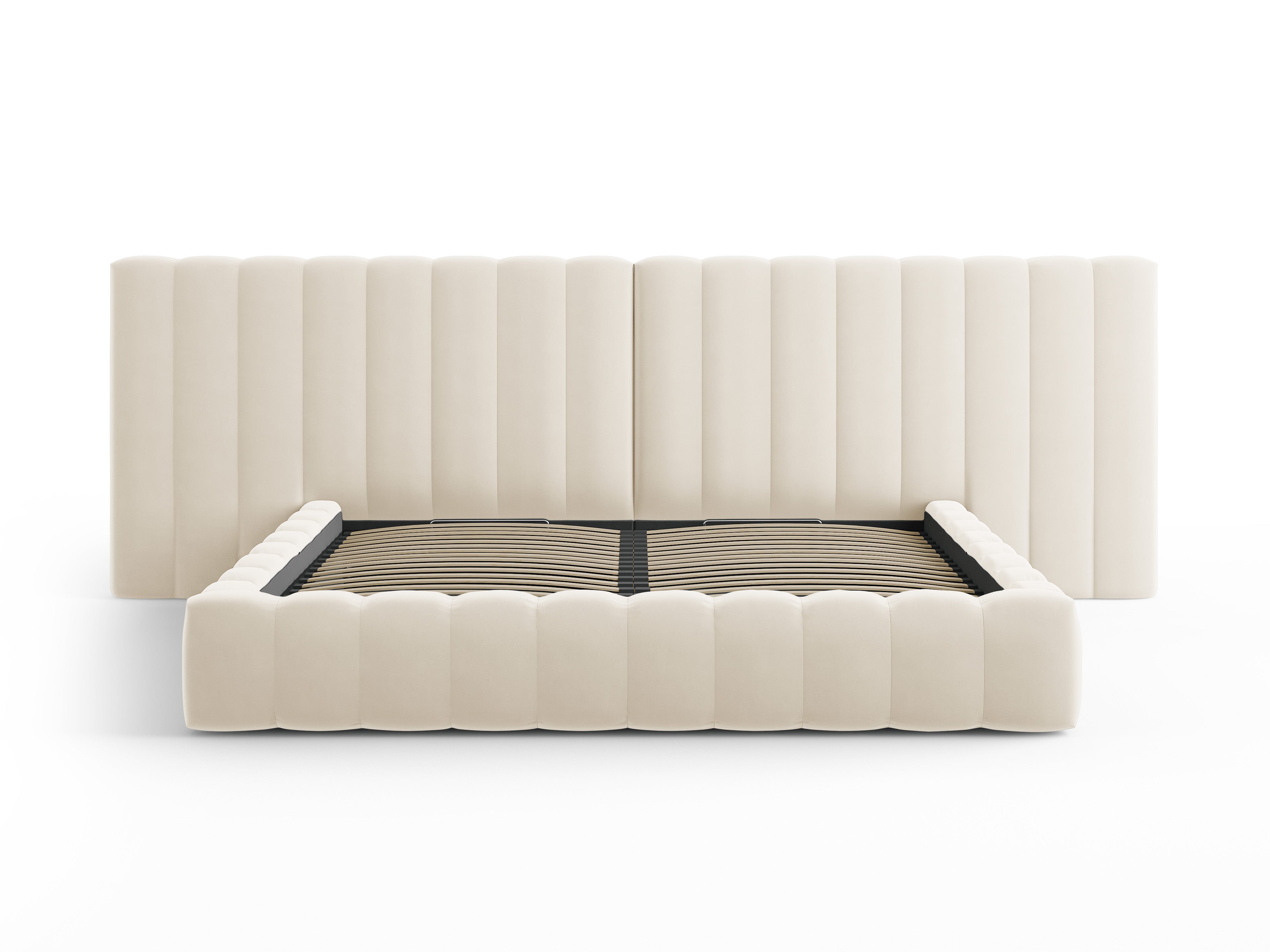 Kelp krevet s duplim uzglavljem i spremnikom za odlaganje, Materijal: Baršun