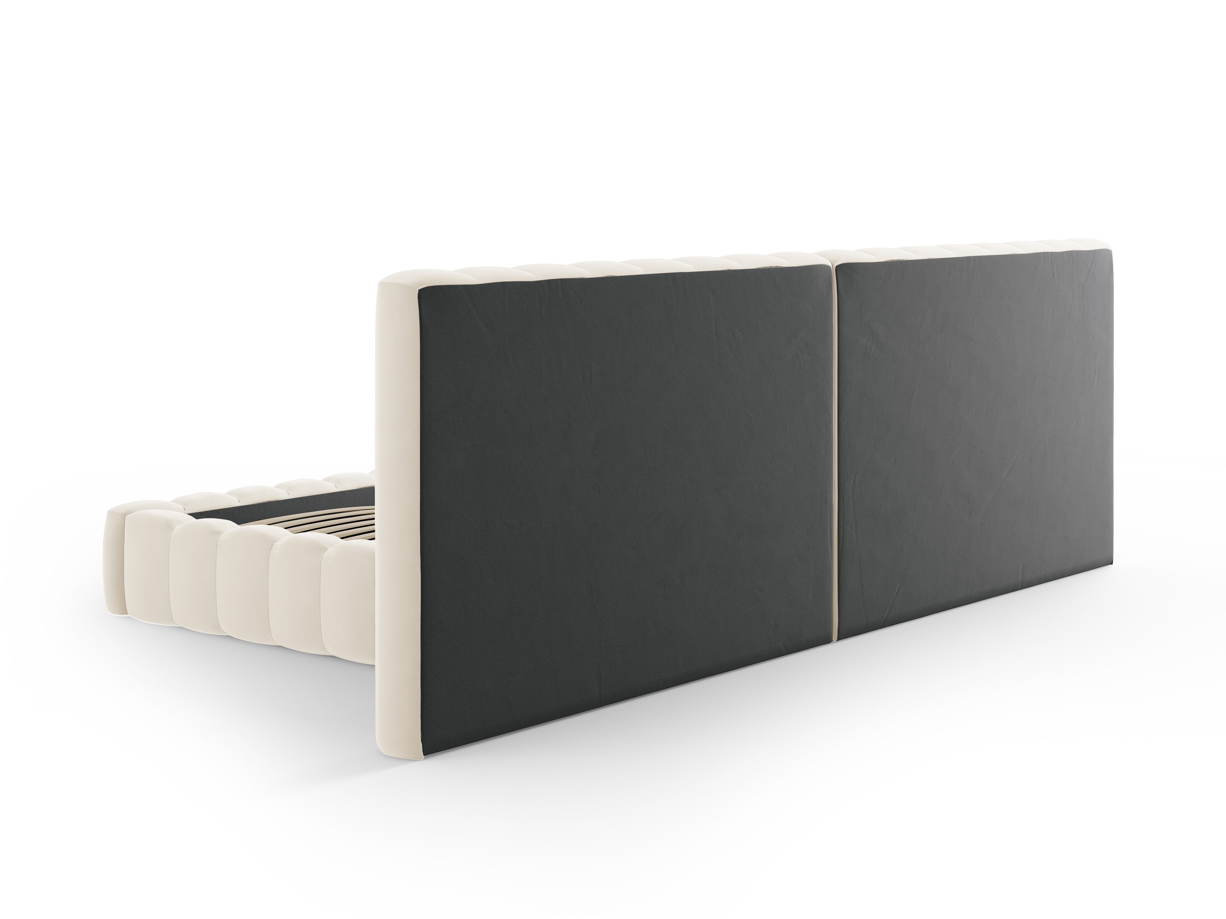 Kelp krevet s duplim uzglavljem i spremnikom za odlaganje, Materijal: Baršun