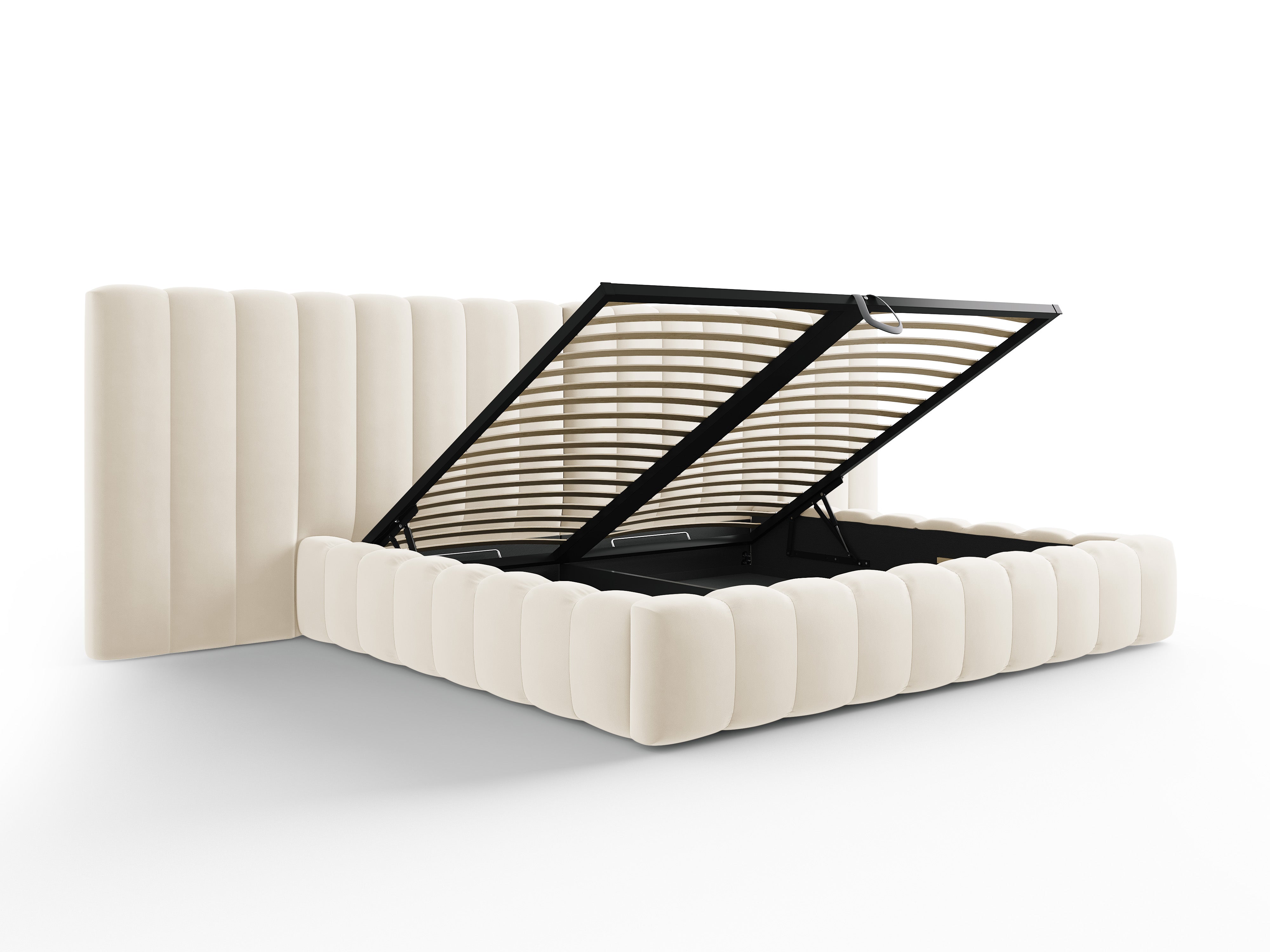 Kelp krevet s duplim uzglavljem i spremnikom za odlaganje, Materijal: Baršun