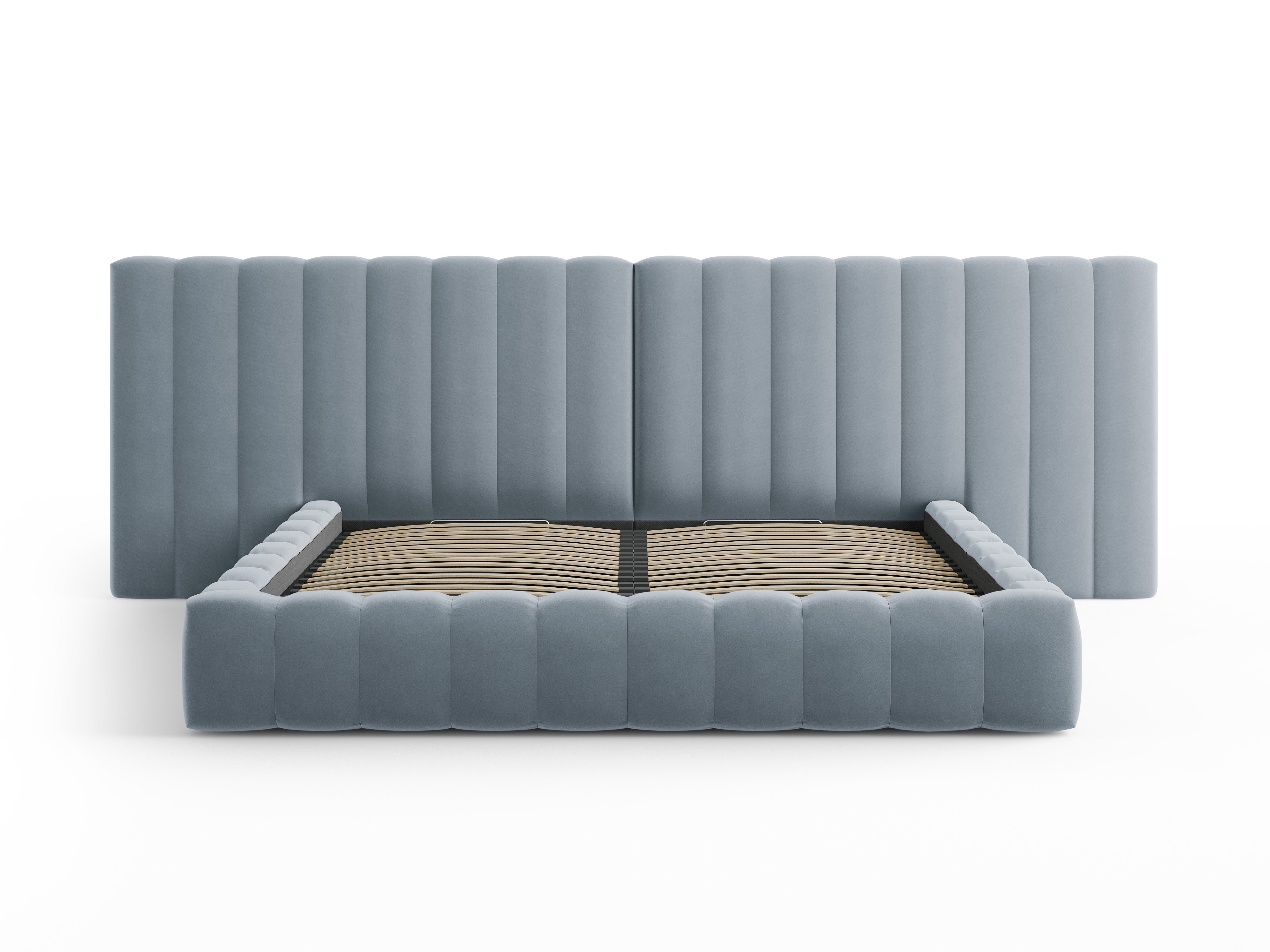 Kelp krevet s duplim uzglavljem i spremnikom za odlaganje, Materijal: Baršun