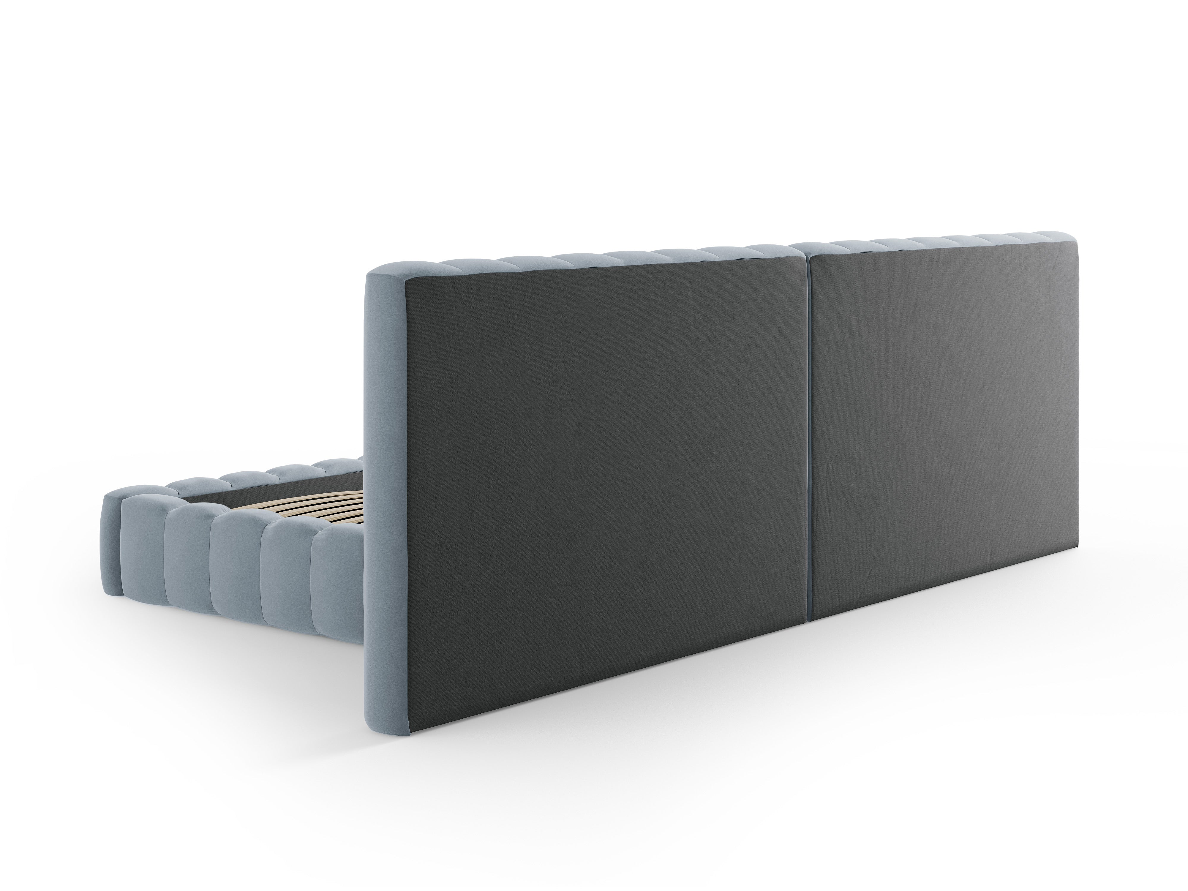 Kelp krevet s duplim uzglavljem i spremnikom za odlaganje, Materijal: Baršun