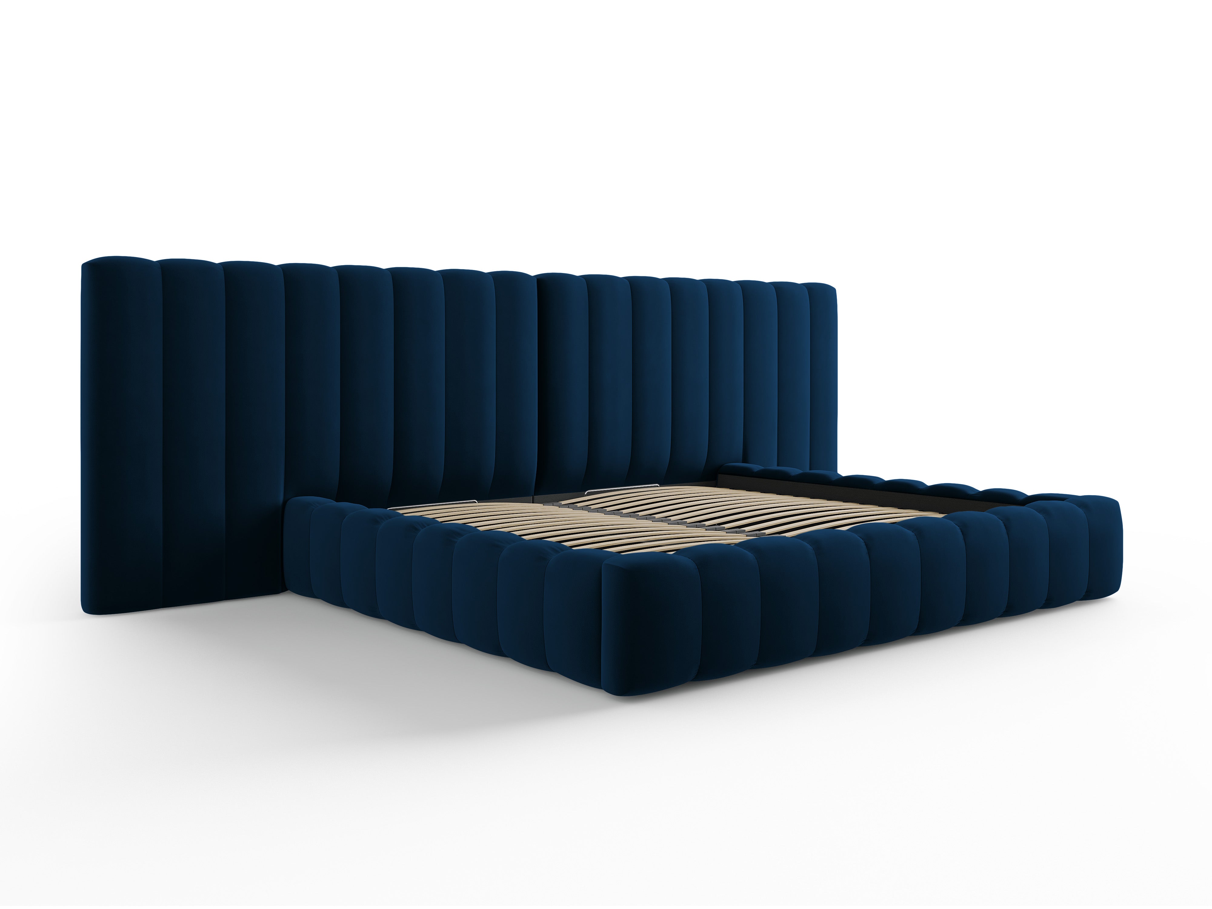 Kelp krevet s duplim uzglavljem i spremnikom za odlaganje, Materijal: Baršun