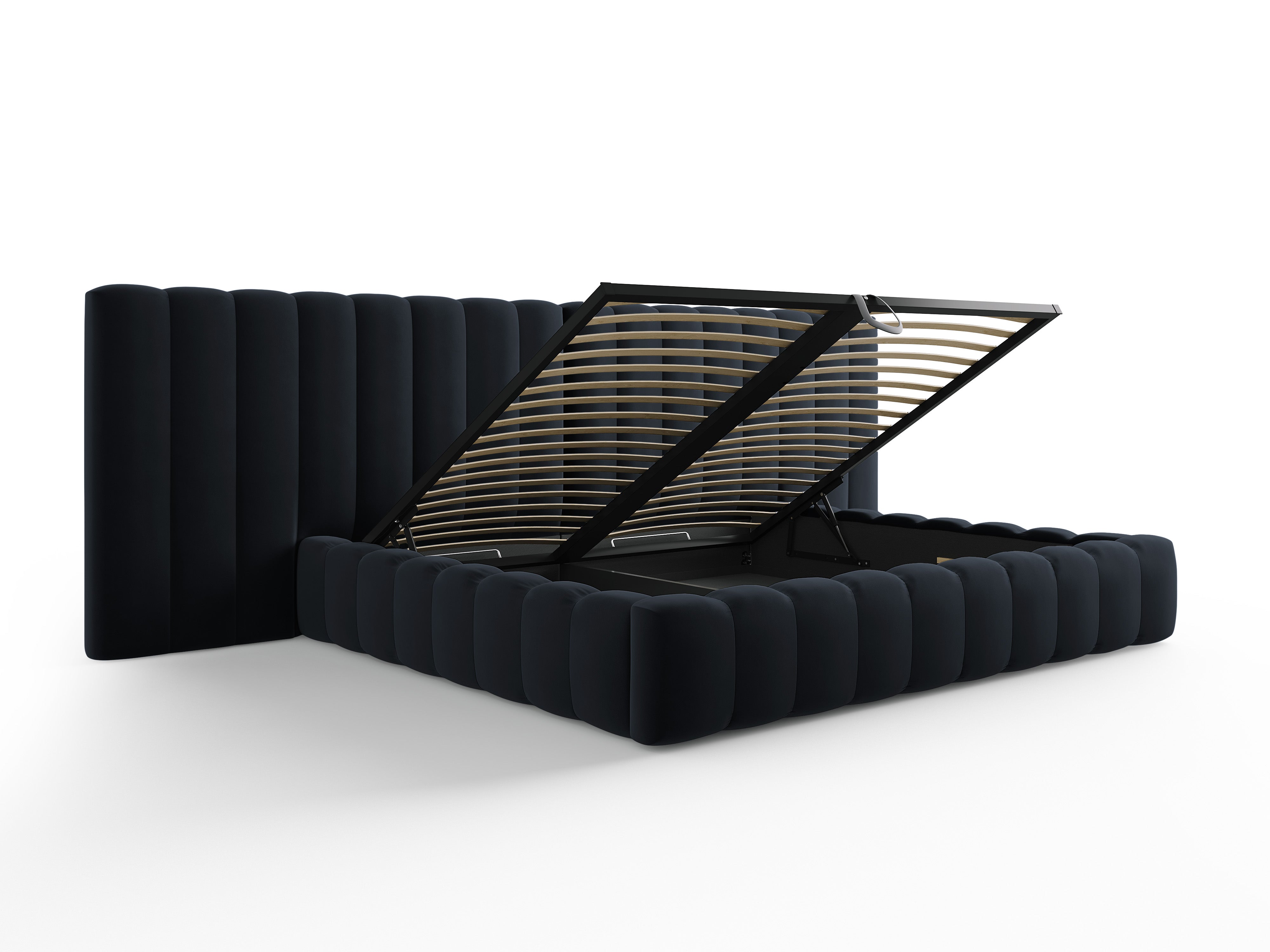 Kelp krevet s duplim uzglavljem i spremnikom za odlaganje, Materijal: Baršun