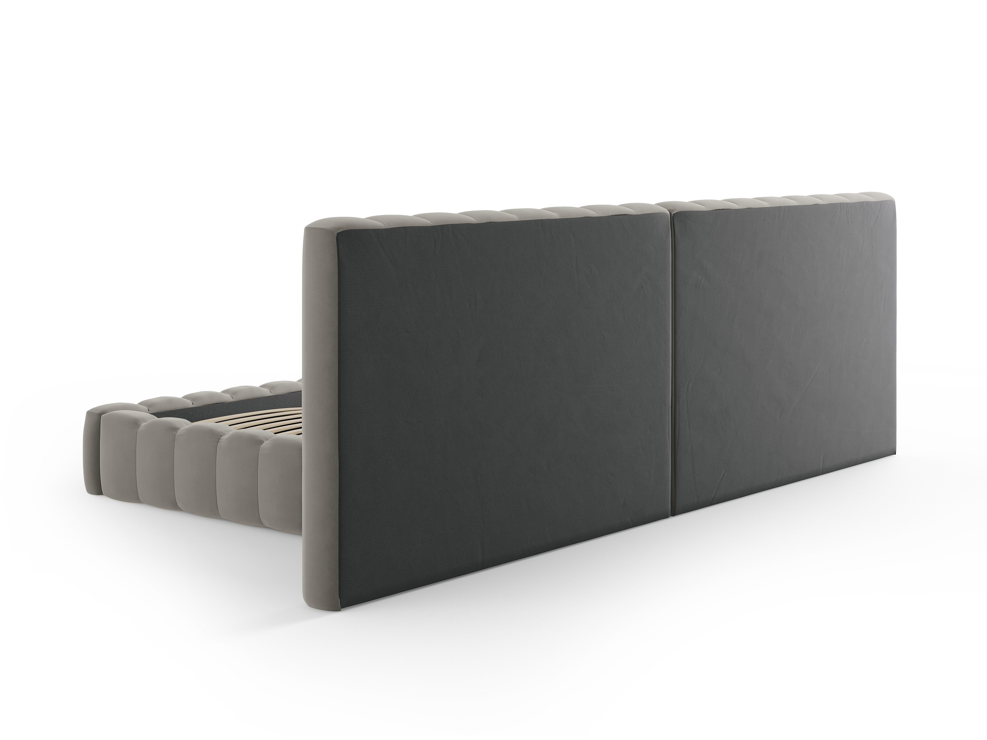 Kelp krevet s duplim uzglavljem i spremnikom za odlaganje, Materijal: Baršun