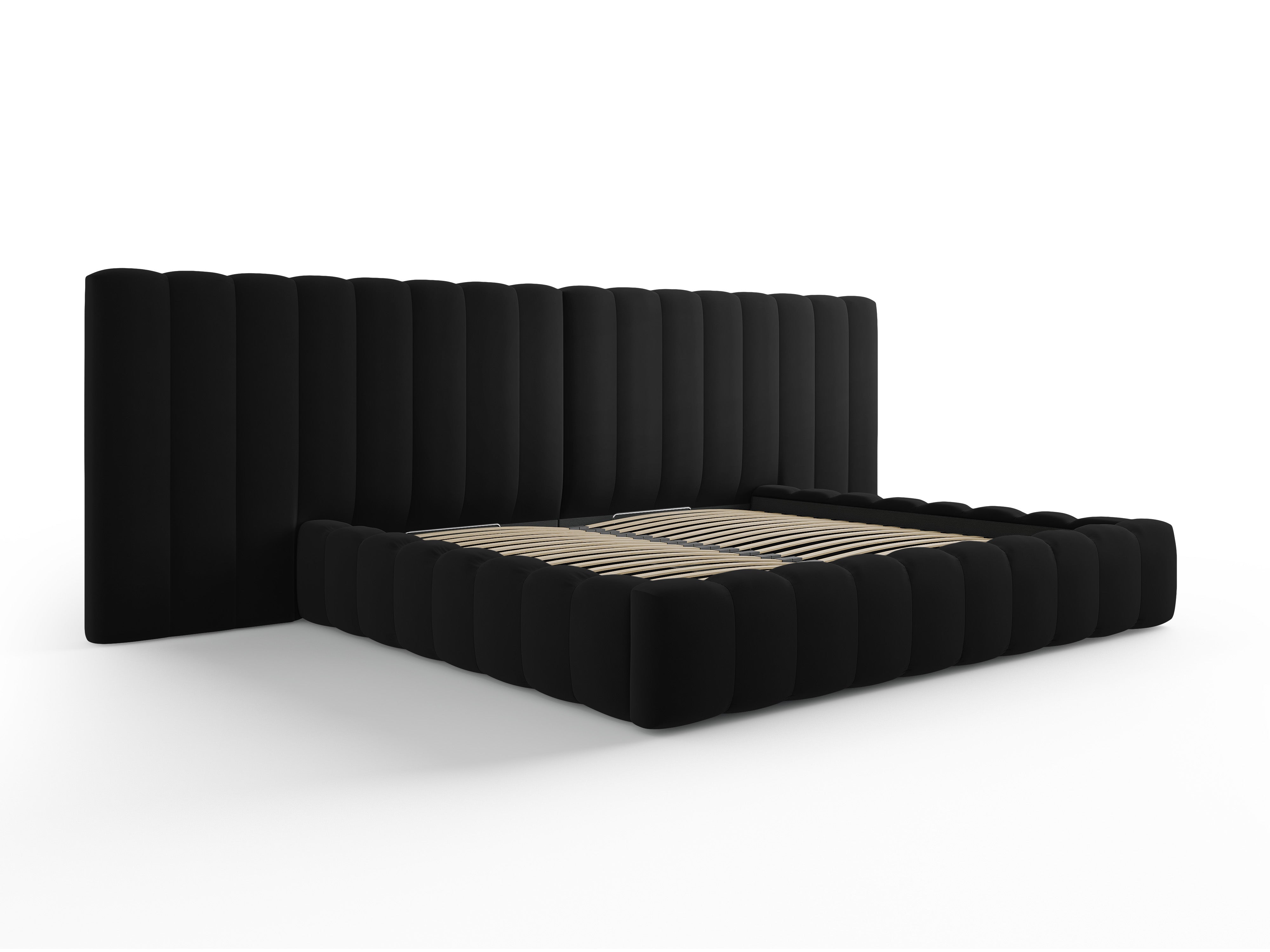 Kelp krevet s duplim uzglavljem i spremnikom za odlaganje, Materijal: Baršun