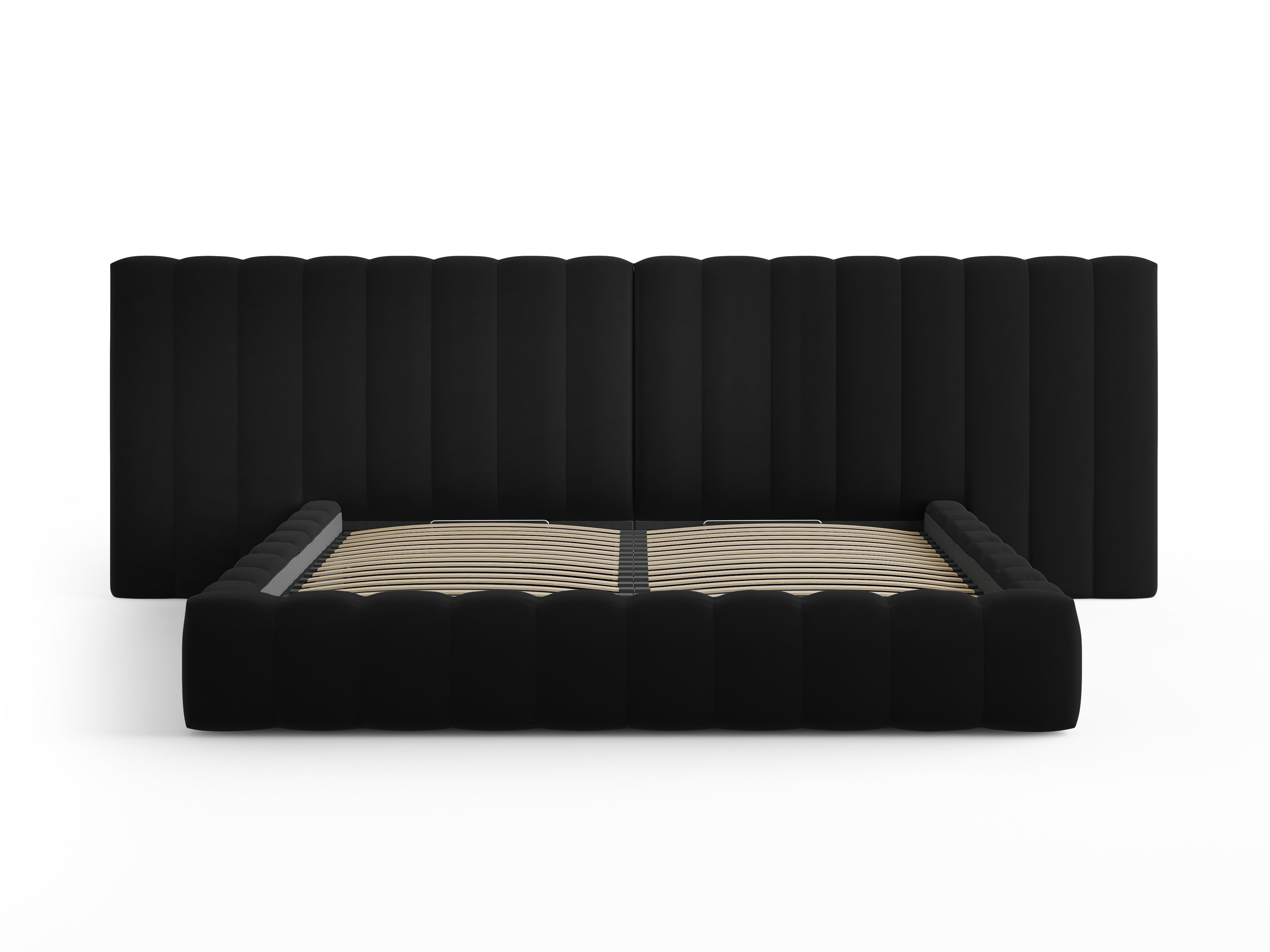 Kelp krevet s duplim uzglavljem i spremnikom za odlaganje, Materijal: Baršun