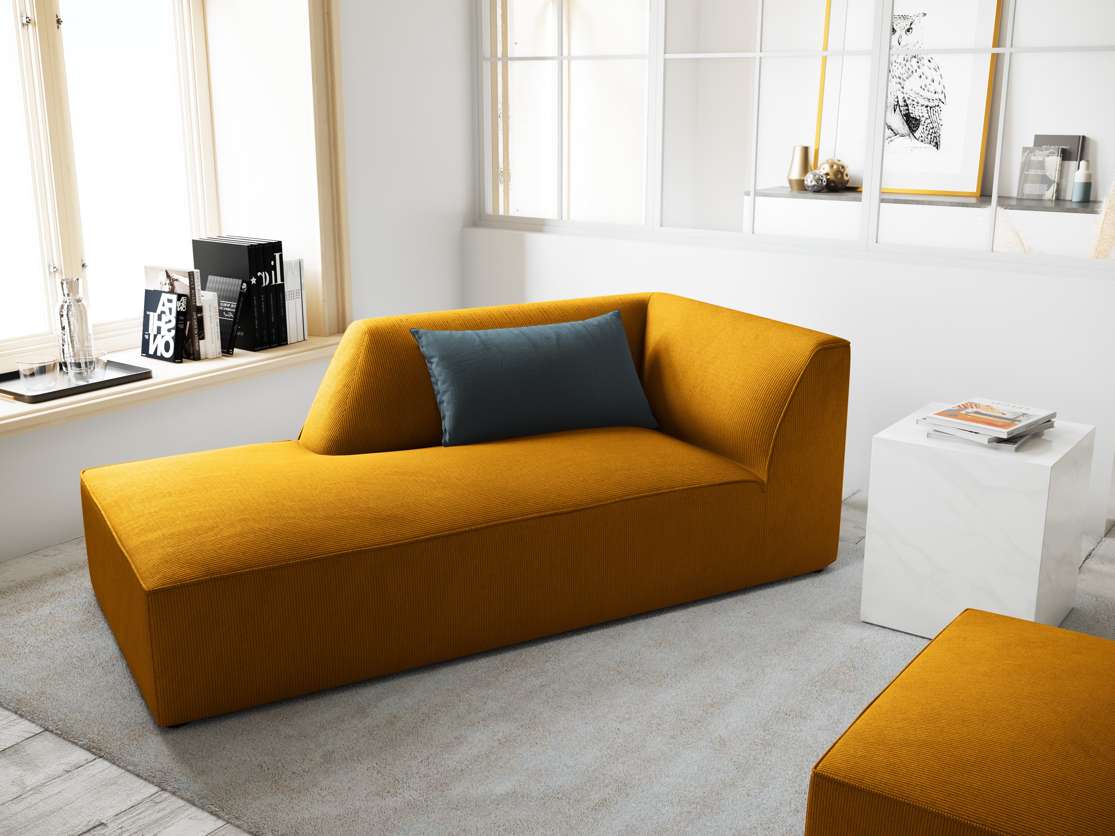 Damski ležaj Ruby, 181x93cm, Materijal: Rebrasta tkanina