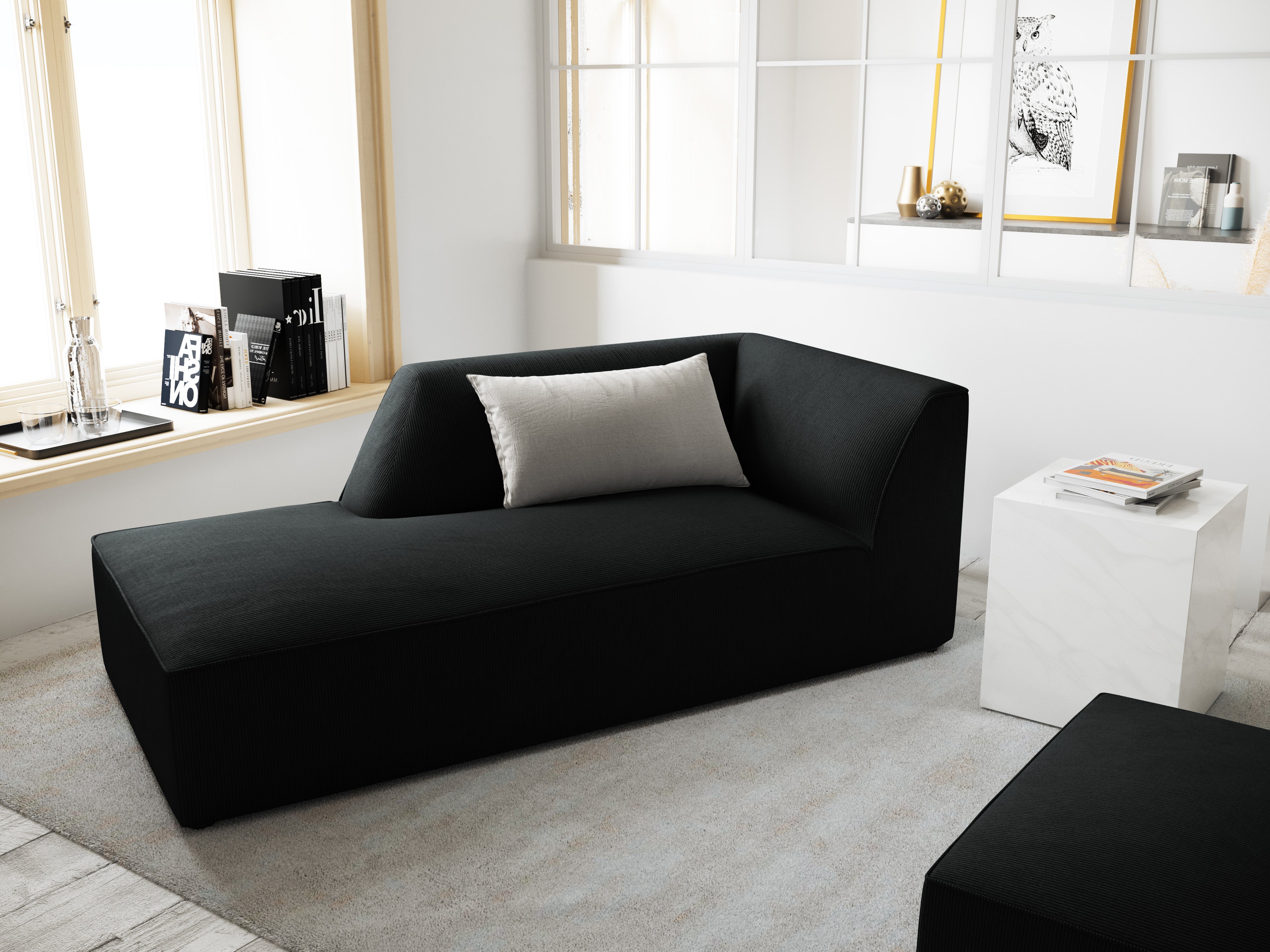 Damski ležaj Ruby, 181x93cm, Materijal: Rebrasta tkanina