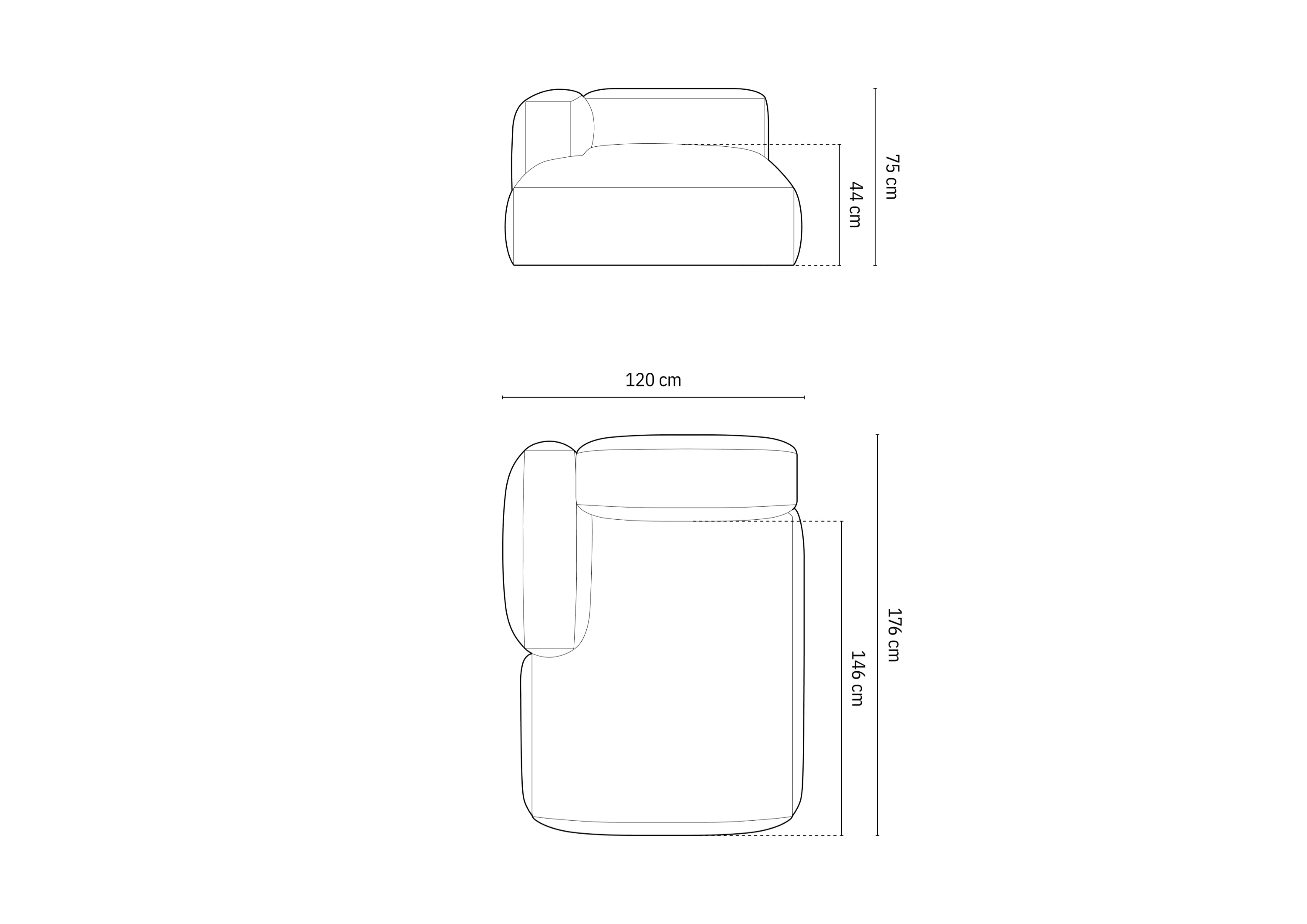 Modul Martina, 120x176cm, Materijal: Strukturirana tkanina
