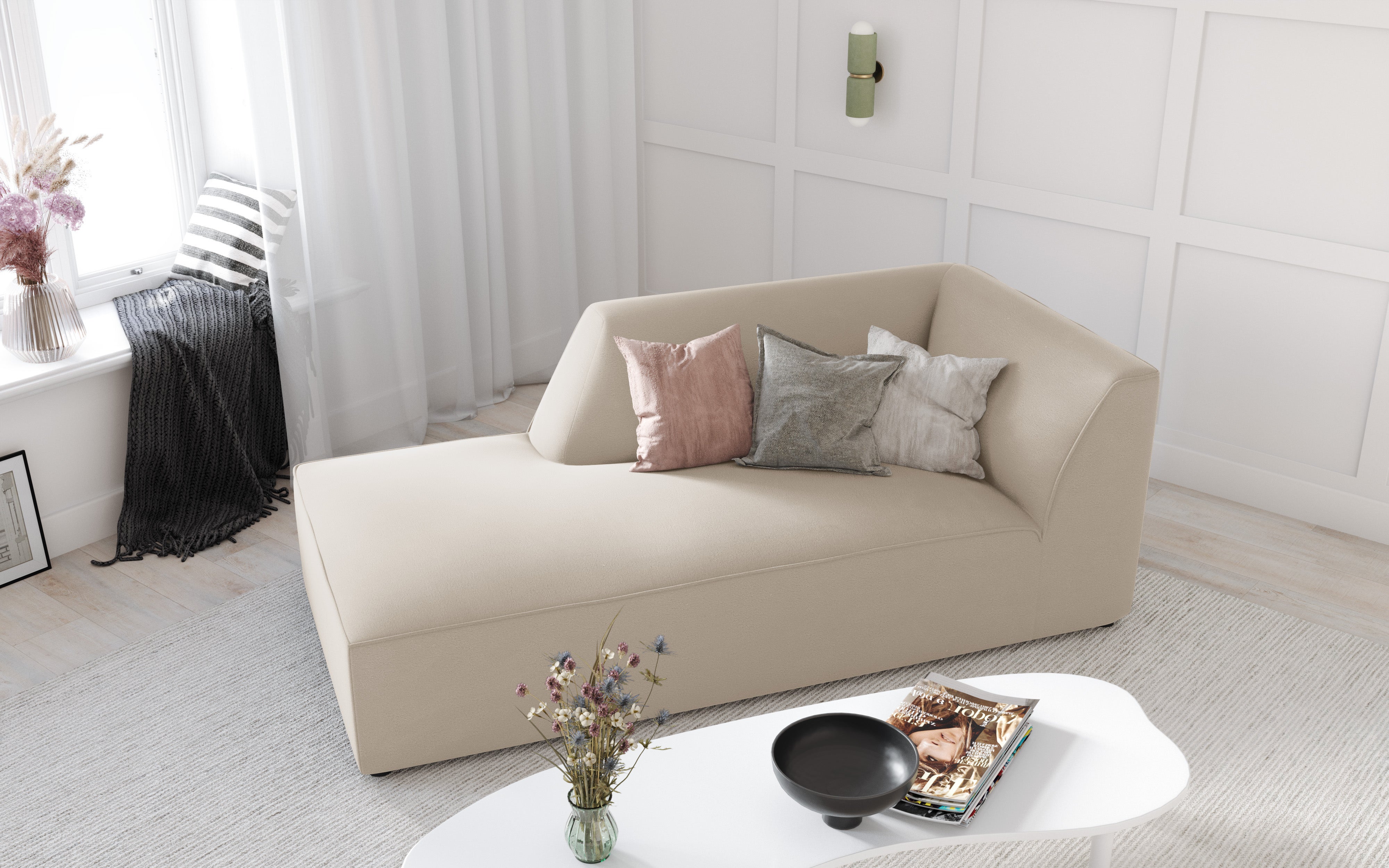 Damski ležaj Ruby, 181x93cm, Materijal: Baršun