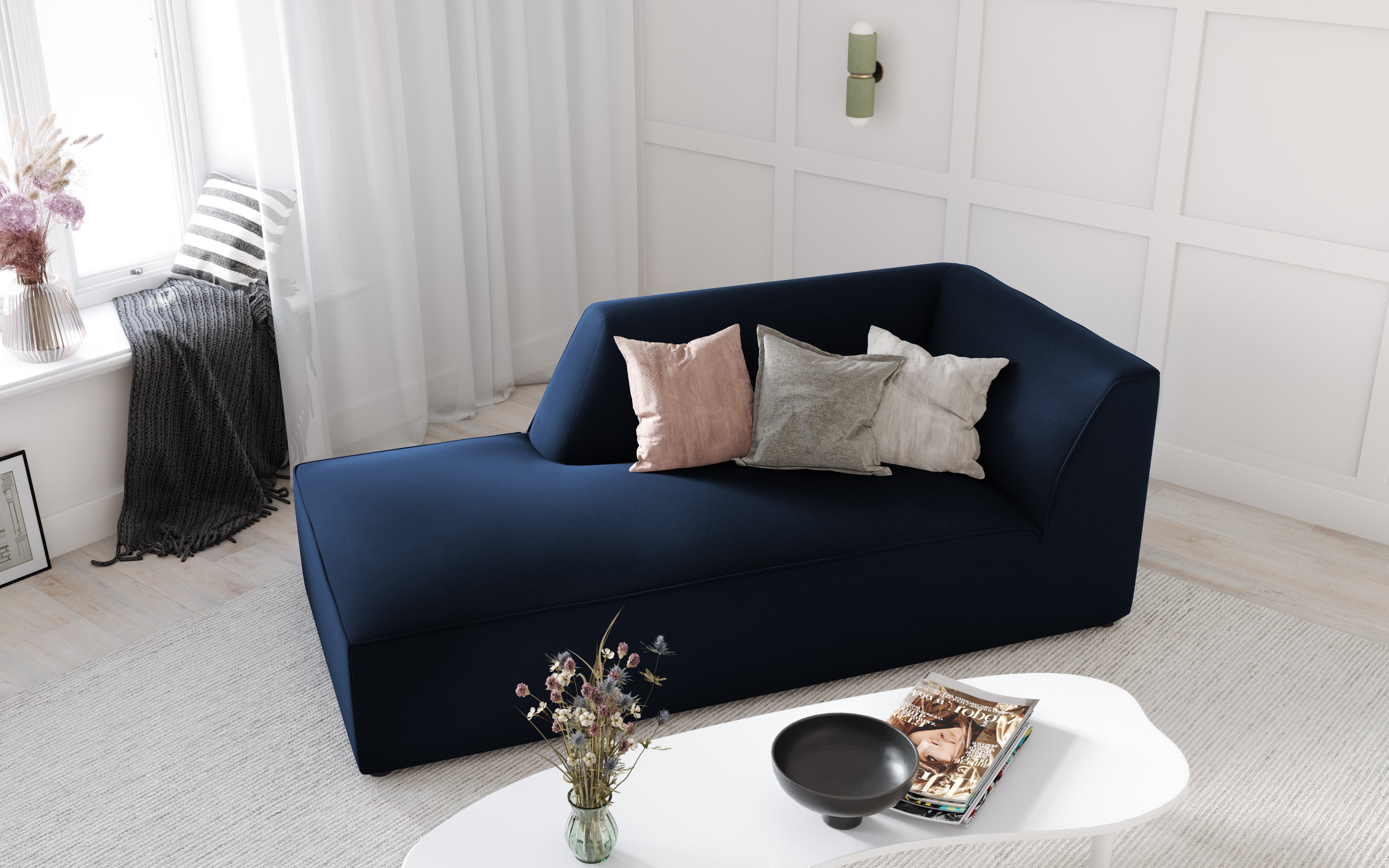 Damski ležaj Ruby, 181x93cm, Materijal: Baršun