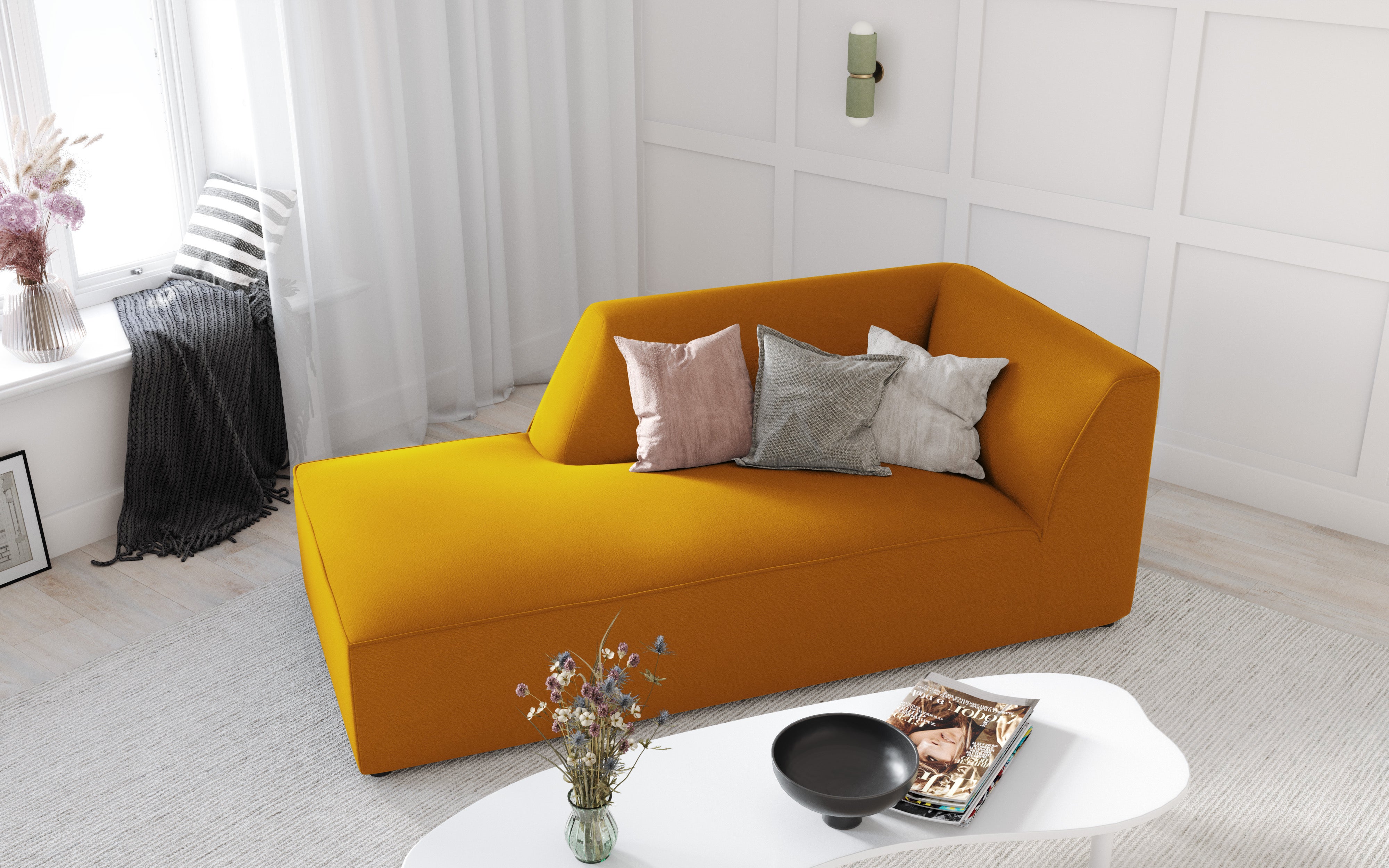 Damski ležaj Ruby, 181x93cm, Materijal: Baršun