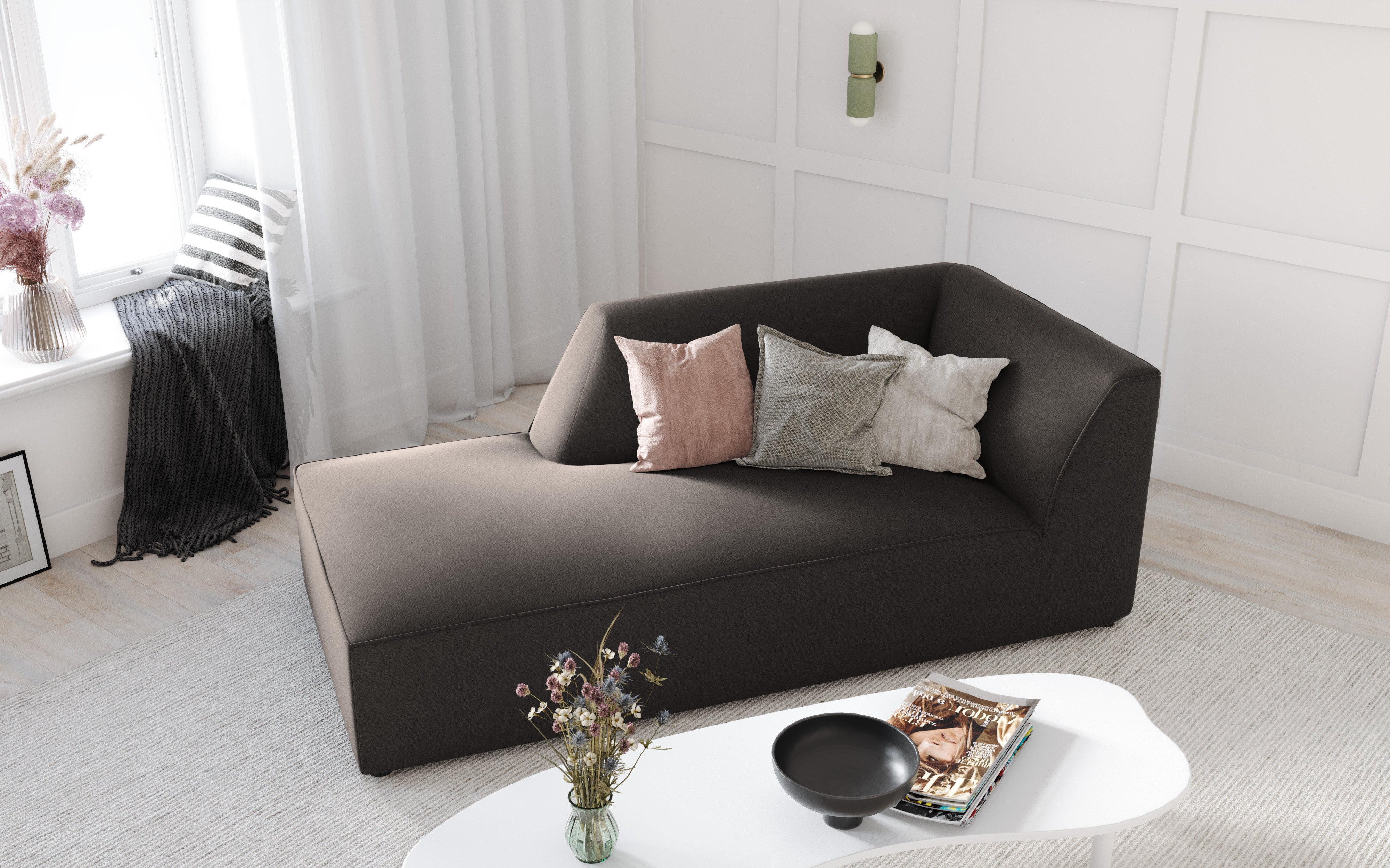 Damski ležaj Ruby, 181x93cm, Materijal: Baršun