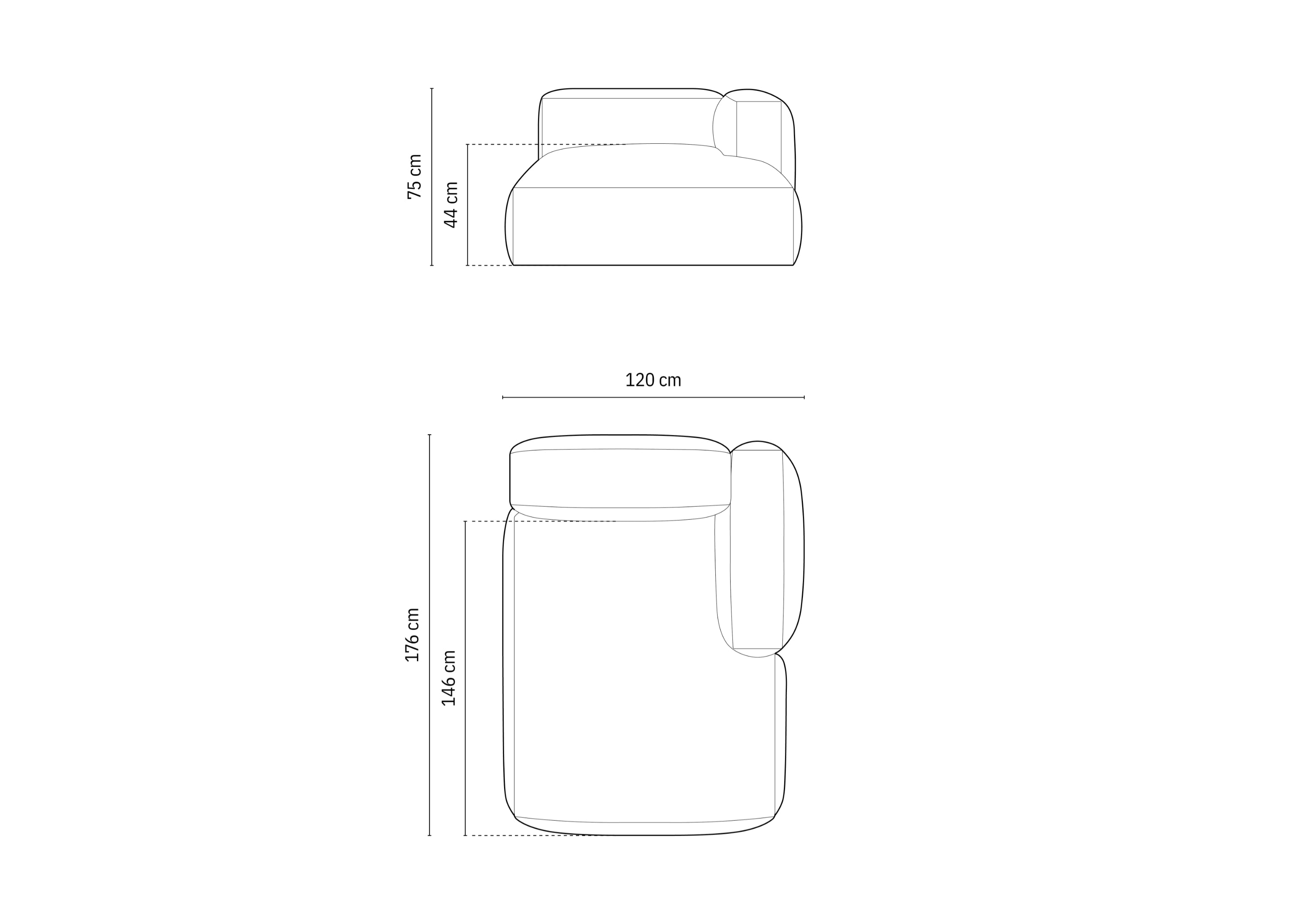 Modul Martina, 120x176cm, Materijal: Strukturirana tkanina