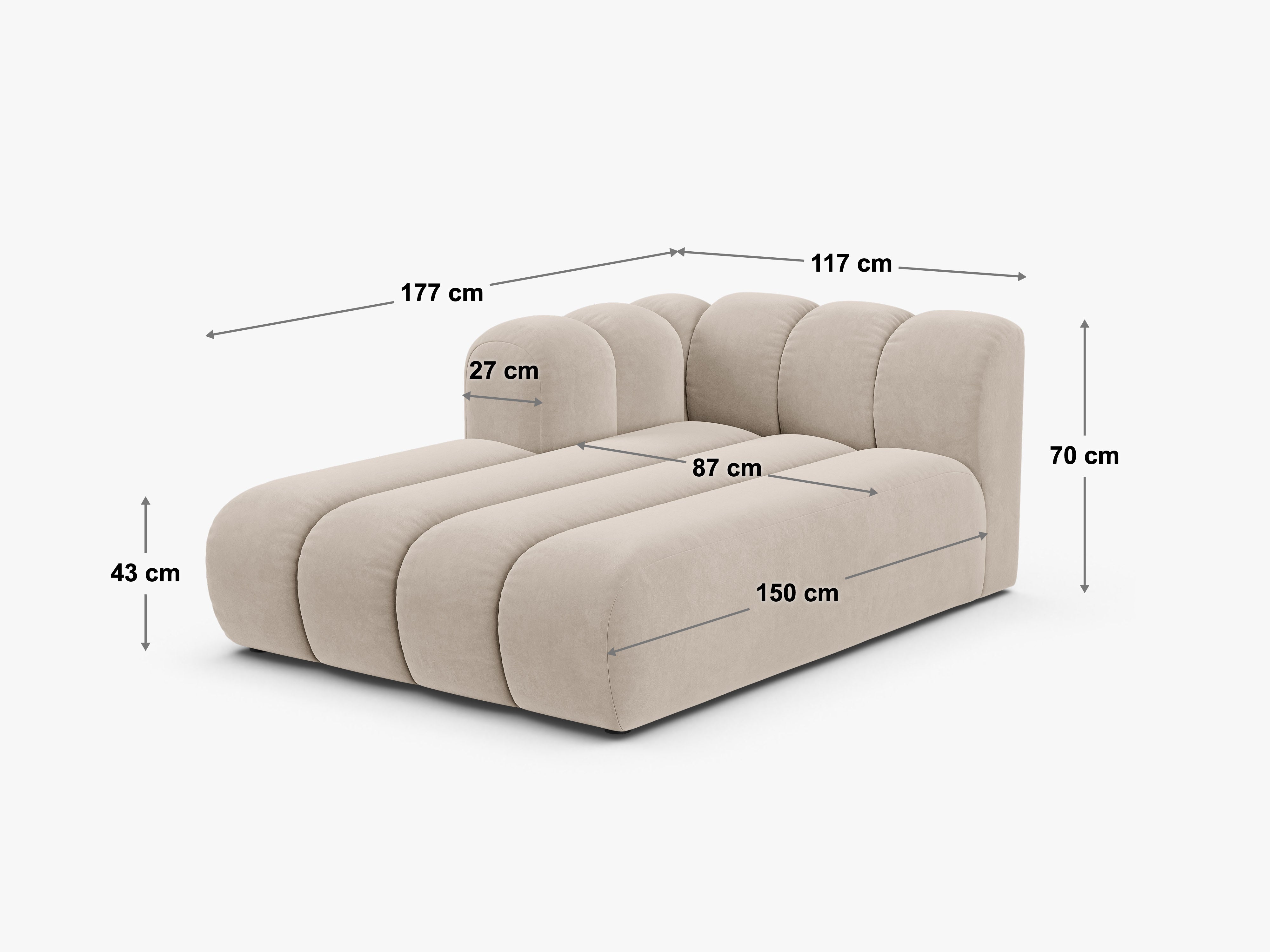 Modul Lupine 117x177cm, Materijal: Chenille Eden