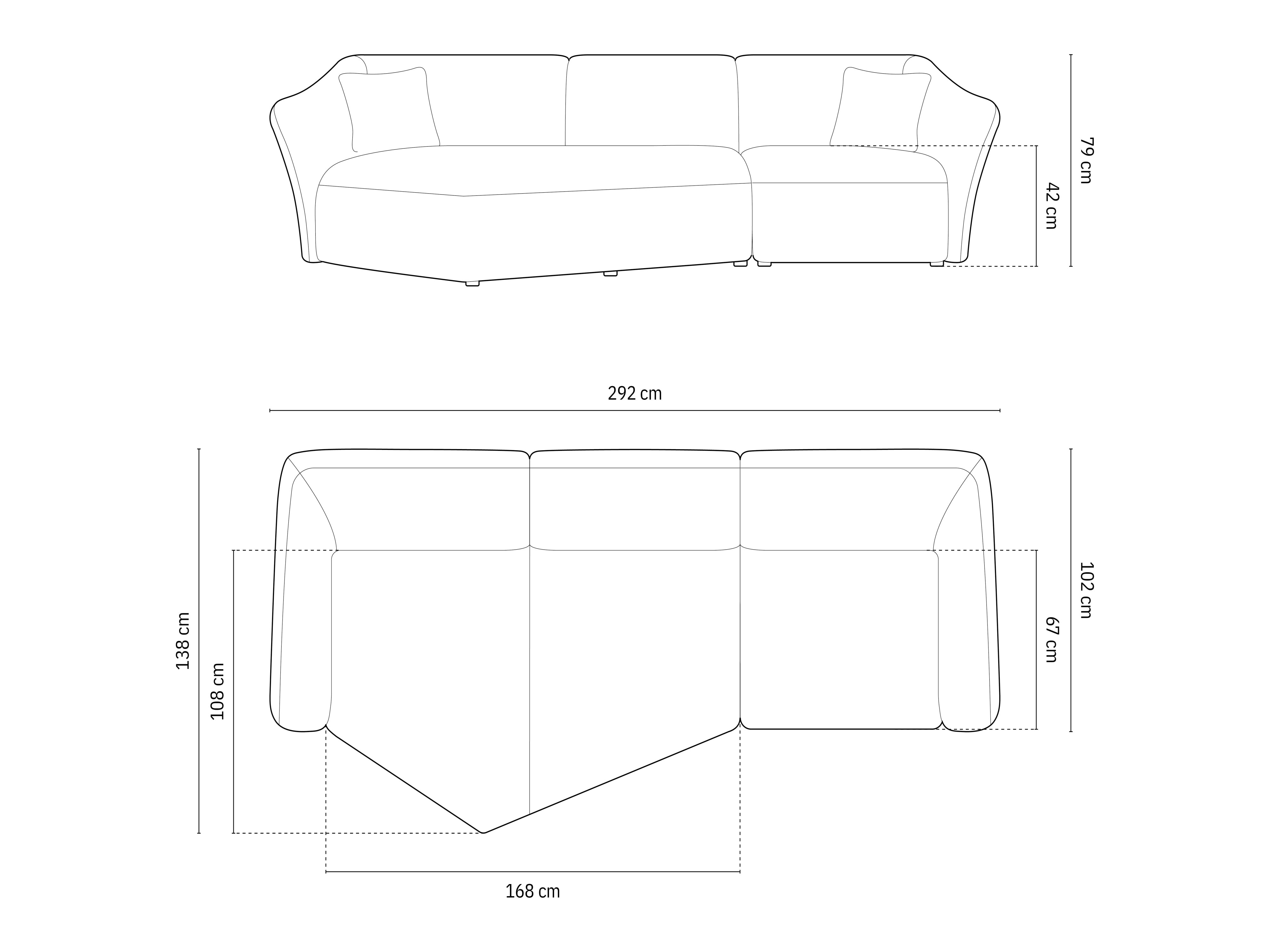 Kutna garnitura Hailey 292x138cm, Materijal: Boucle