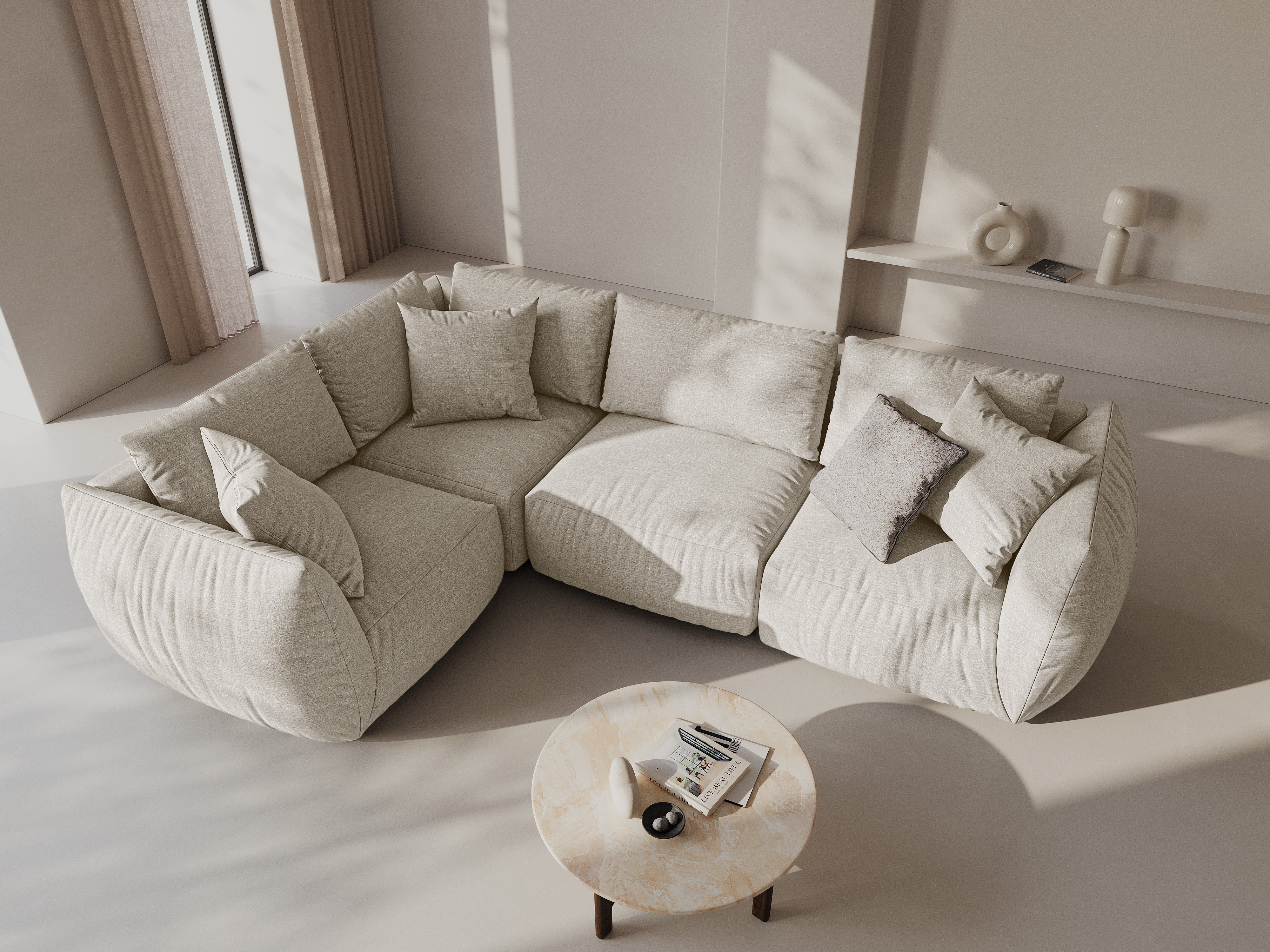 Kutna garnitura Chris 295x210cm, Materijal: Strukturirana tkanina