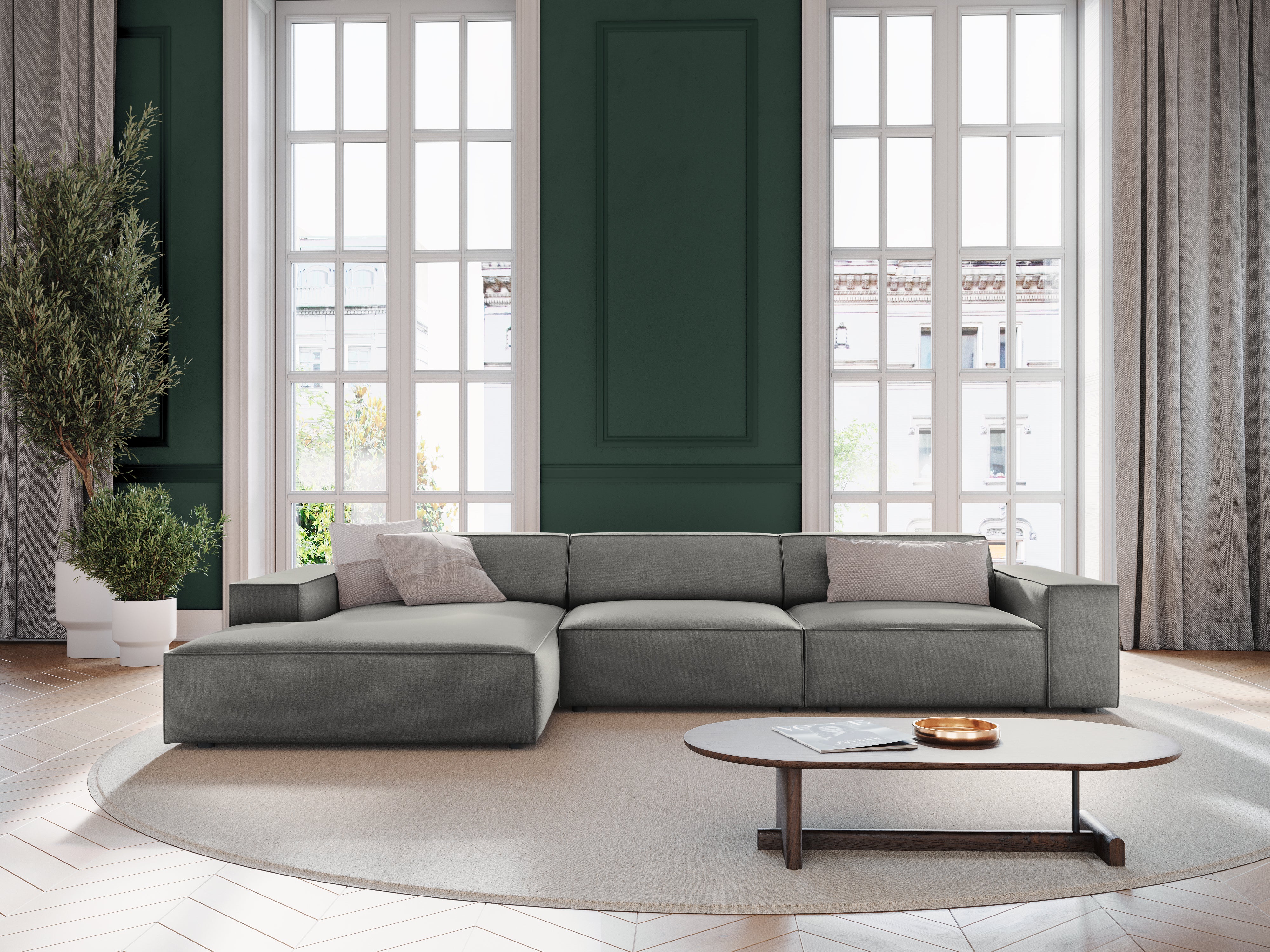 Kutna garnitura Jodie 284x166cm, Materijal: Baršun