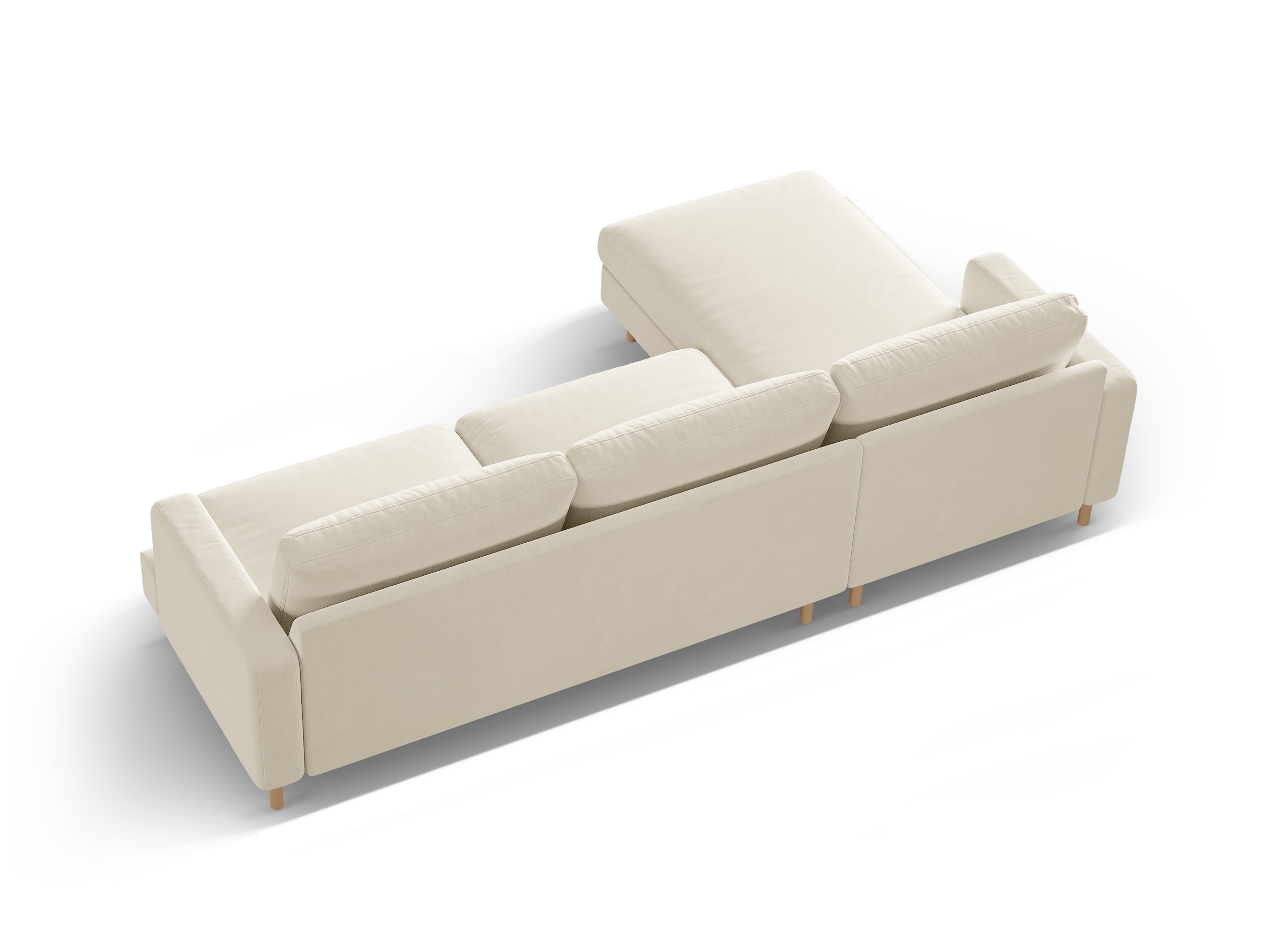 Kutna garnitura Aliya, 4 sjedala, 294x148cm, Materijal: Baršun