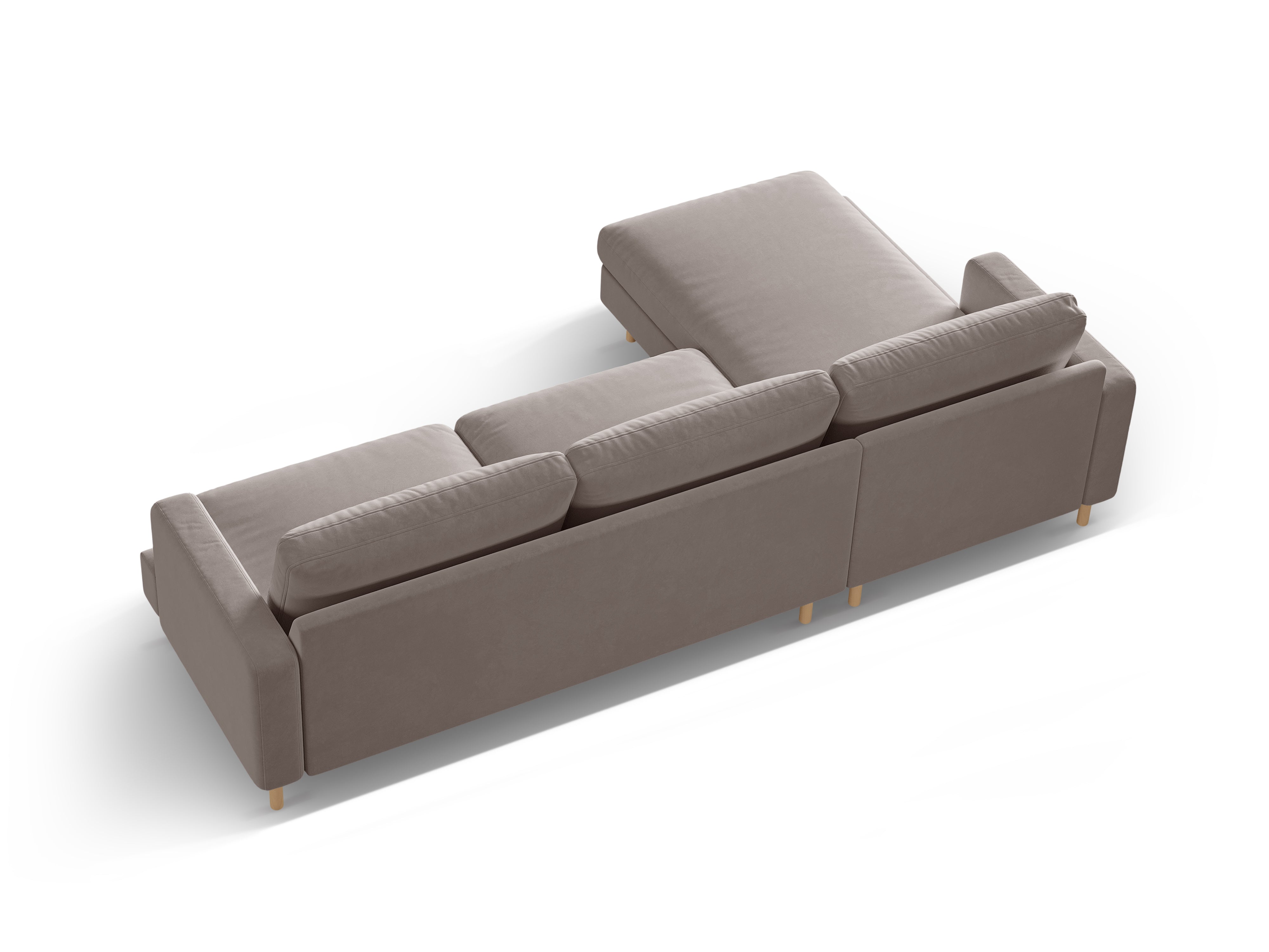 Kutna garnitura Aliya, 4 sjedala, 294x148cm, Materijal: Baršun