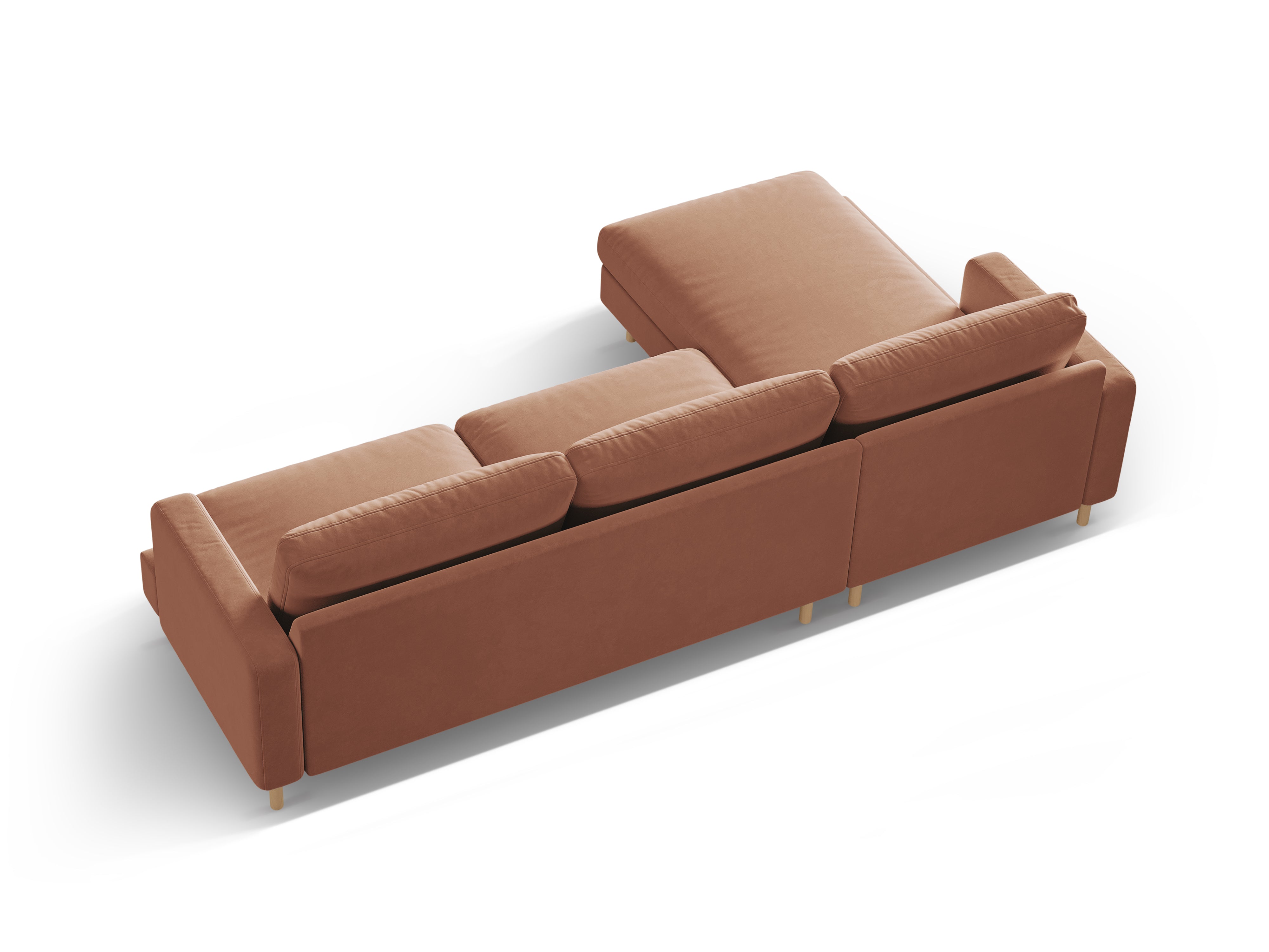 Kutna garnitura Aliya, 4 sjedala, 294x148cm, Materijal: Baršun