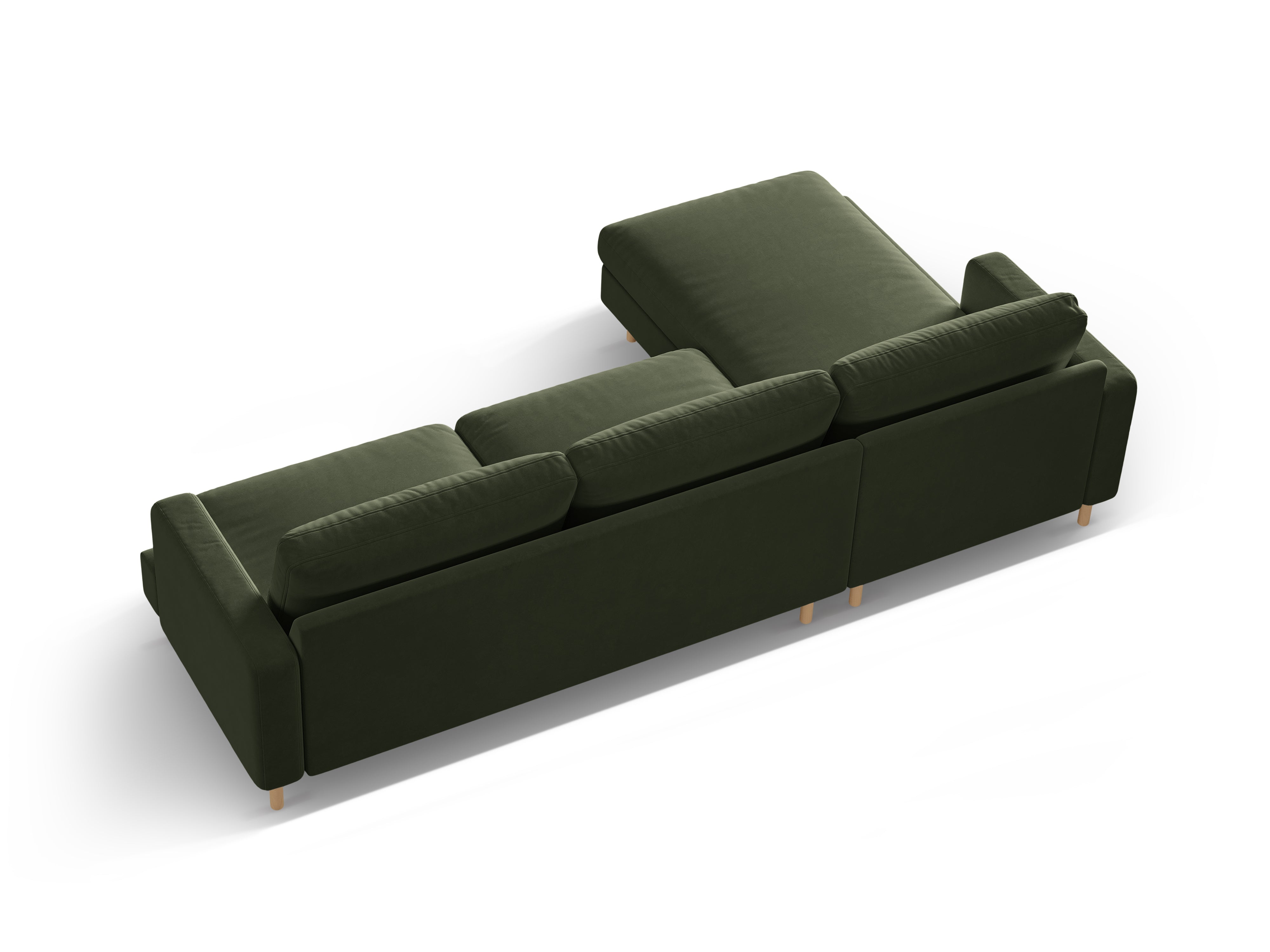 Kutna garnitura Aliya, 4 sjedala, 294x148cm, Materijal: Baršun