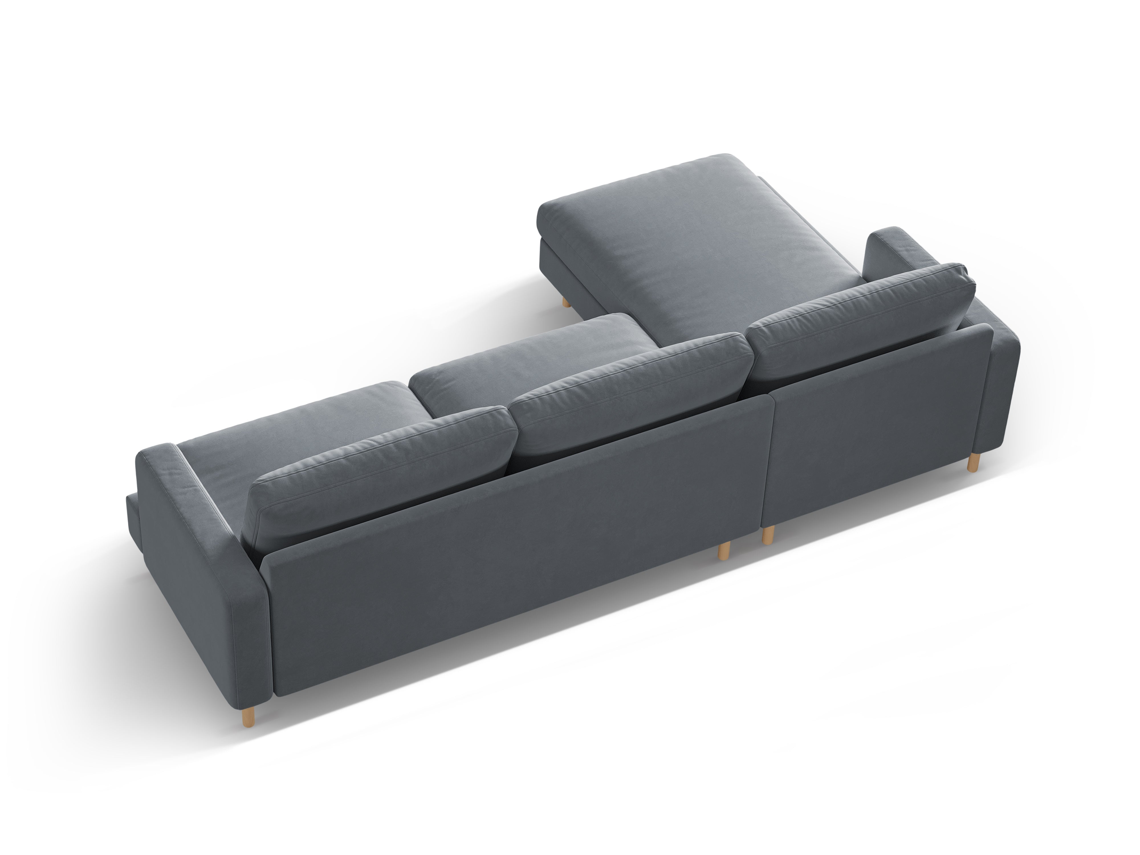 Kutna garnitura Aliya, 4 sjedala, 294x148cm, Materijal: Baršun