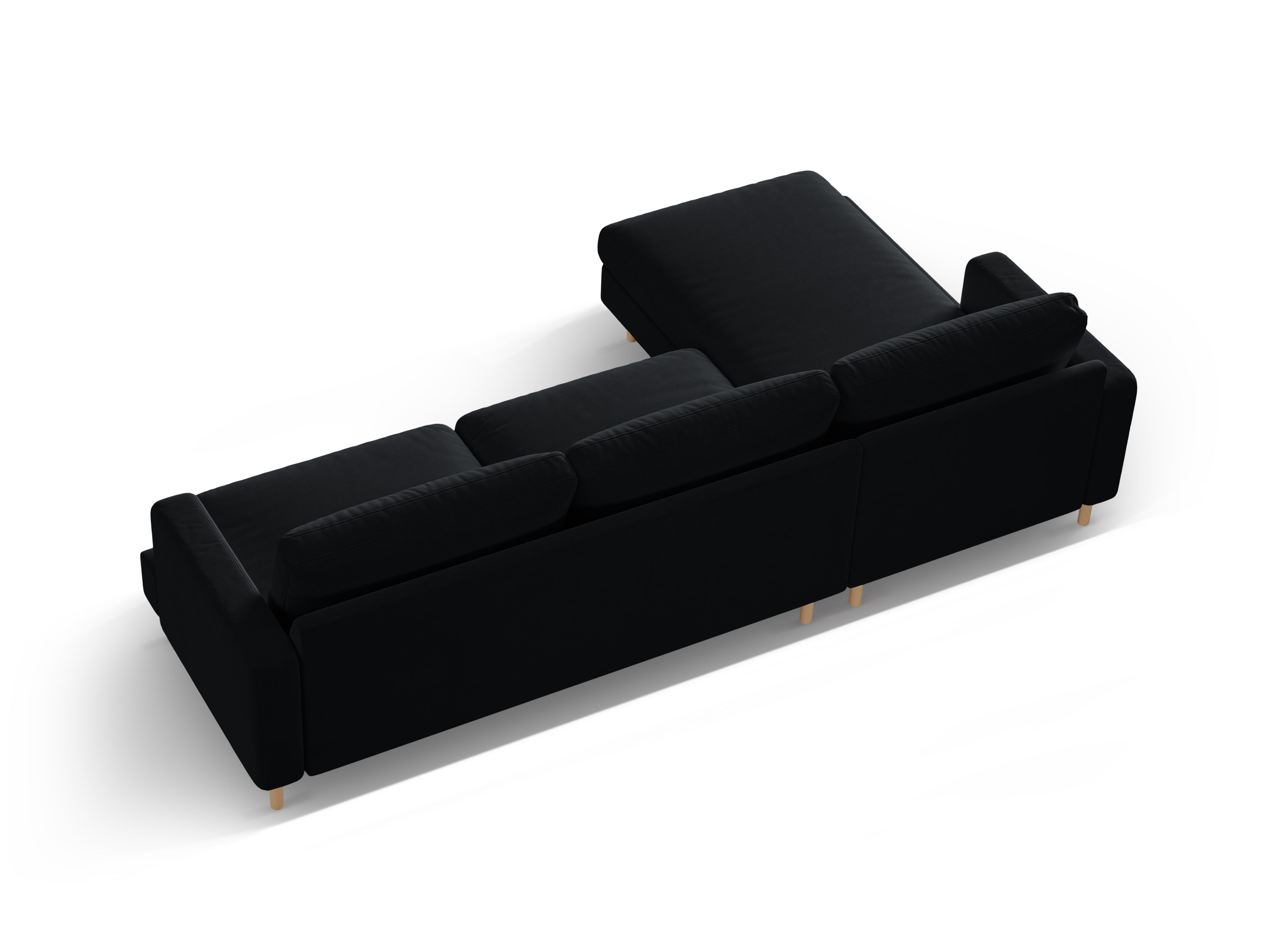 Kutna garnitura Aliya, 4 sjedala, 294x148cm, Materijal: Baršun