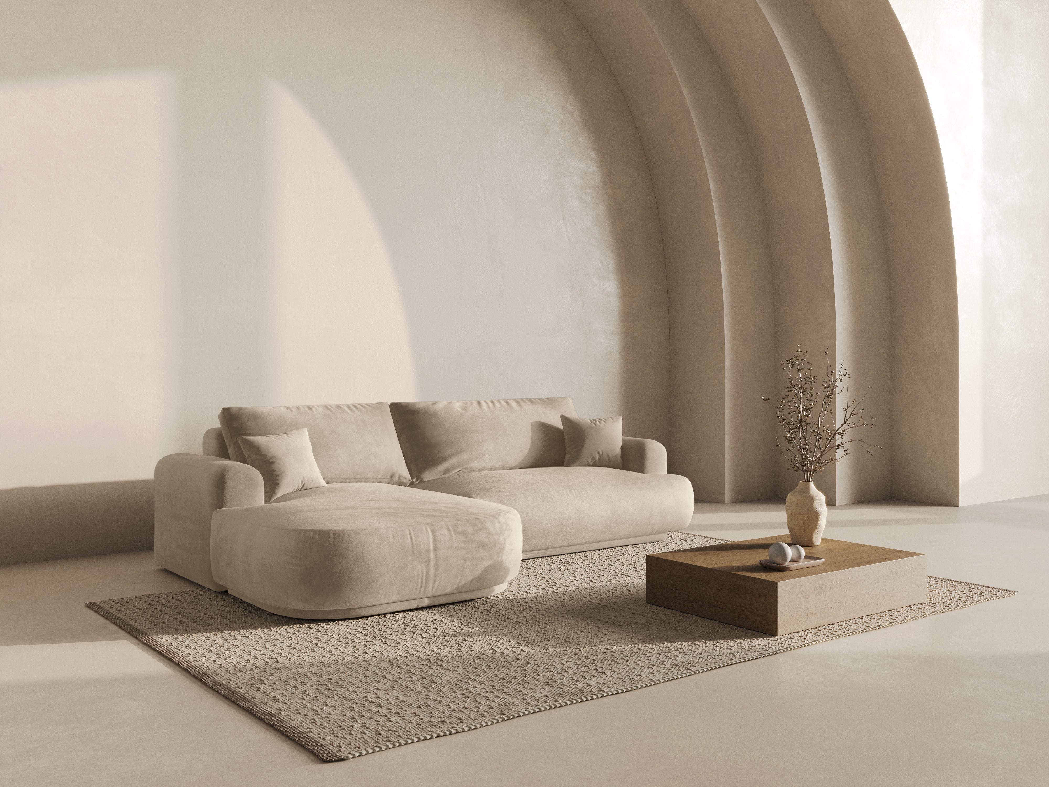 Kutna garnitura Ella 271x174cm, Materijal: Baršun