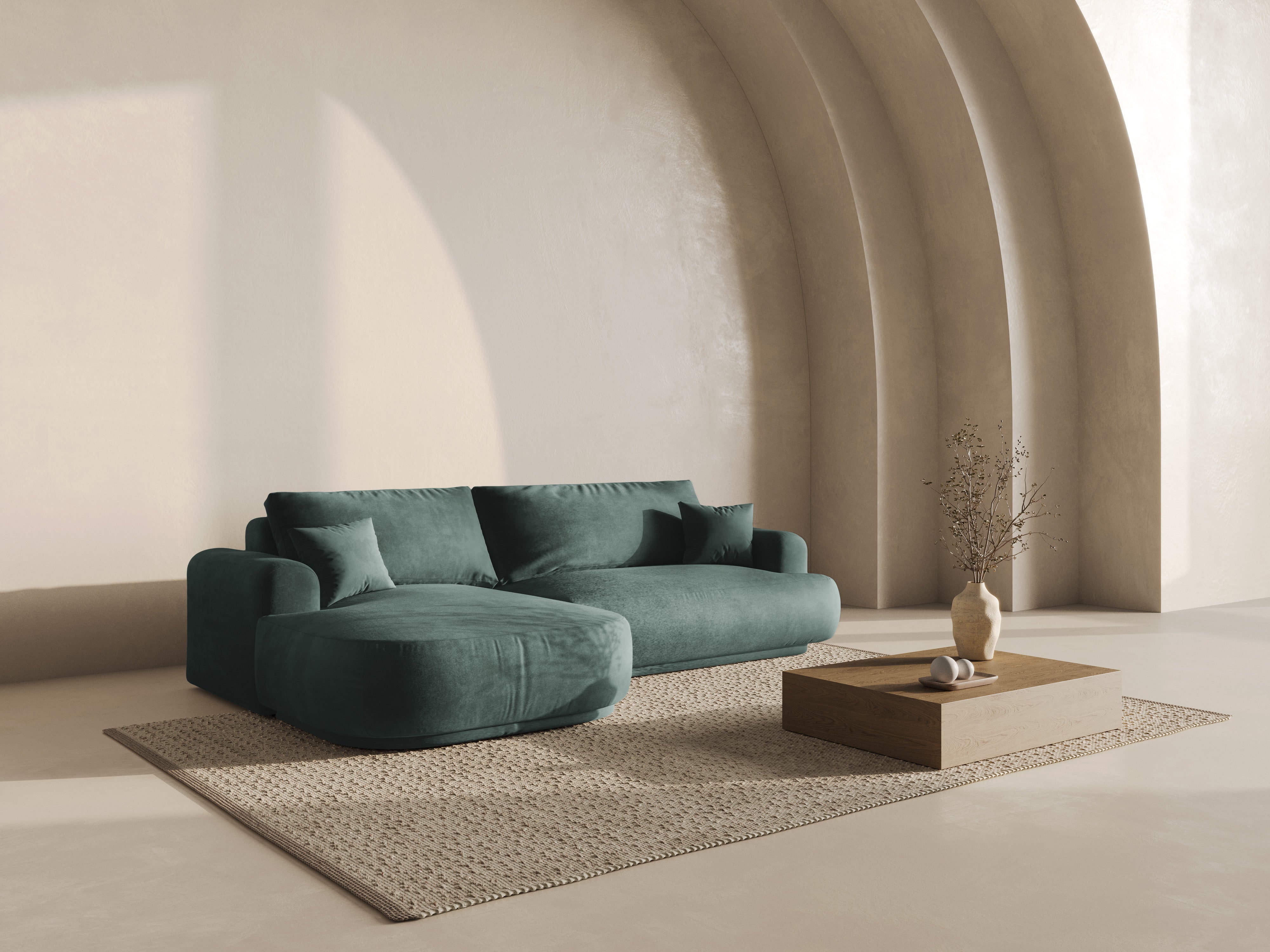 Kutna garnitura Ella 271x174cm, Materijal: Baršun