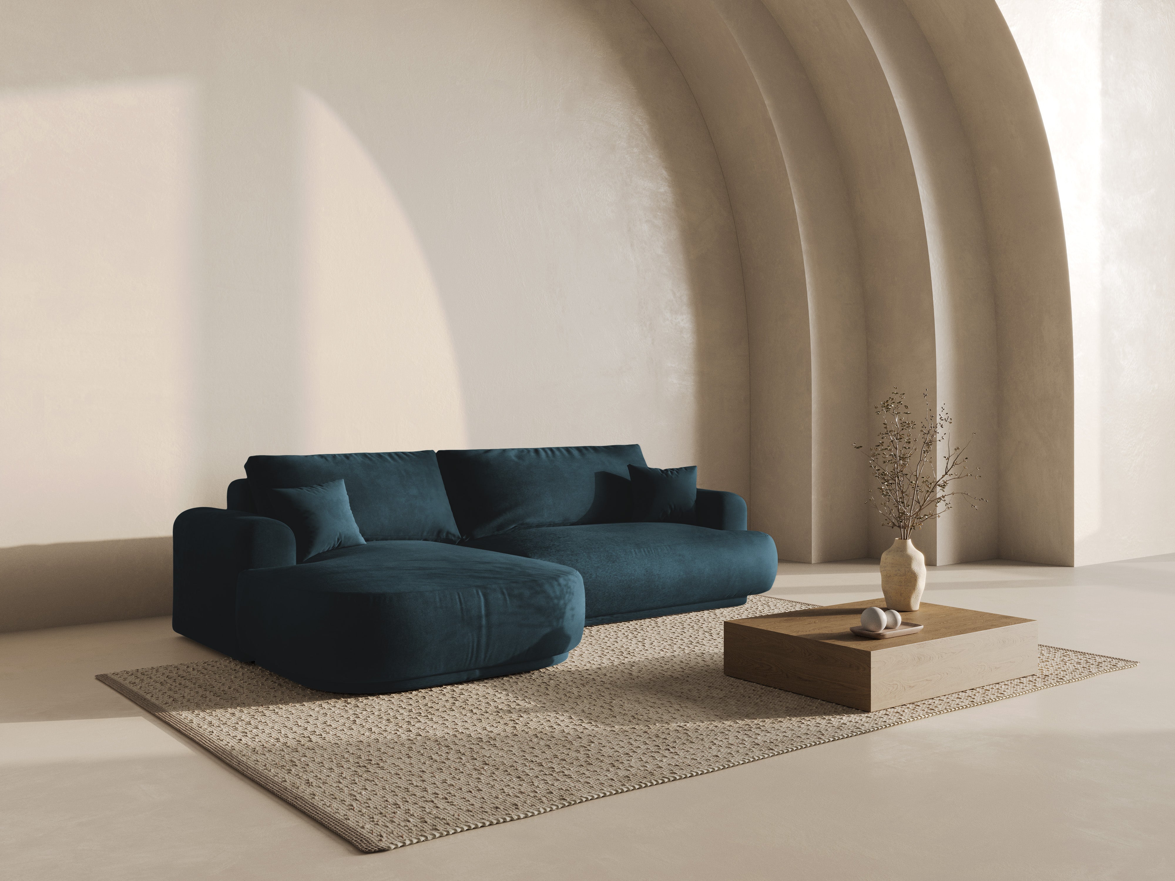 Kutna garnitura Ella 271x174cm, Materijal: Baršun