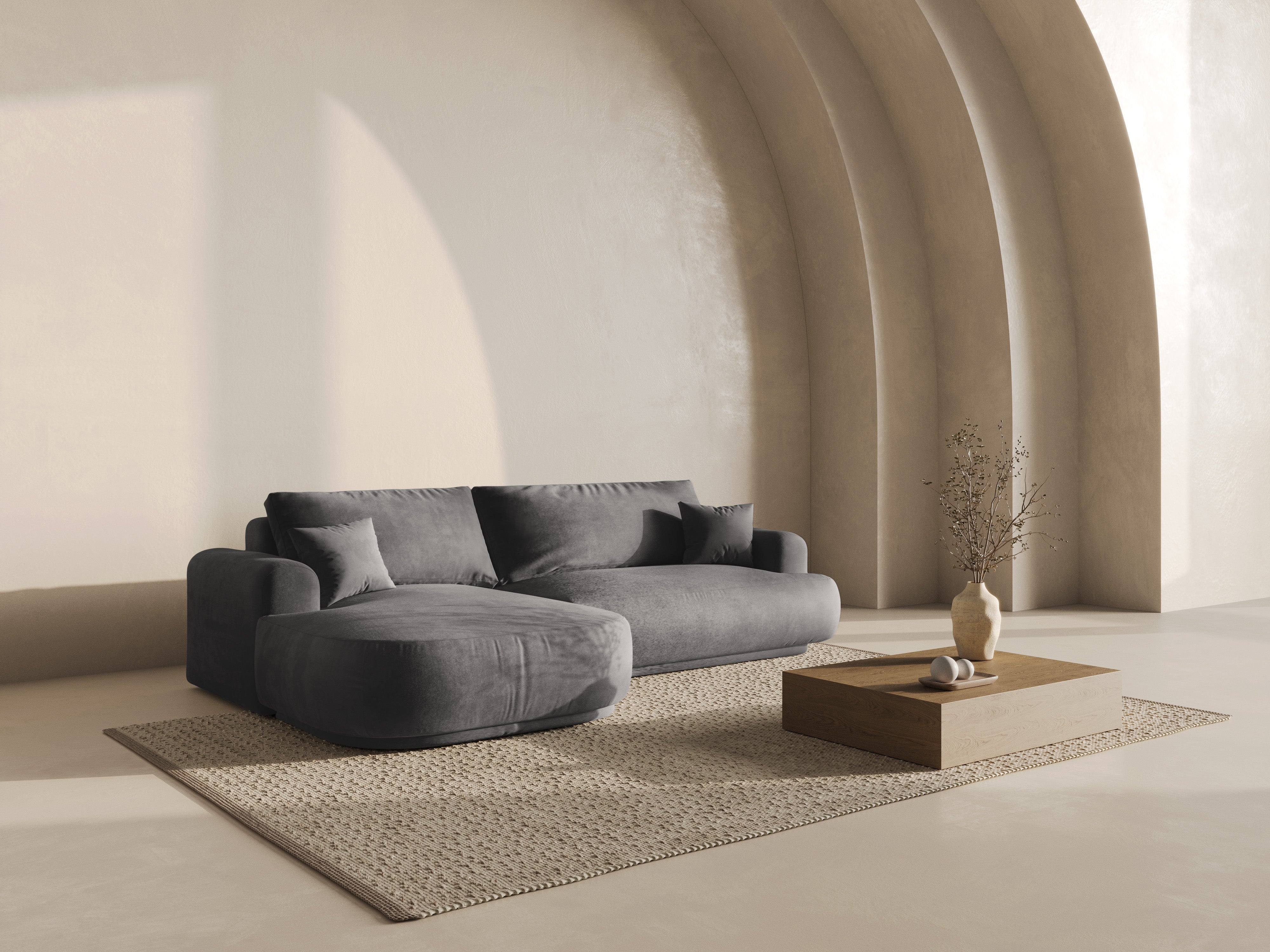 Kutna garnitura Ella 271x174cm, Materijal: Baršun