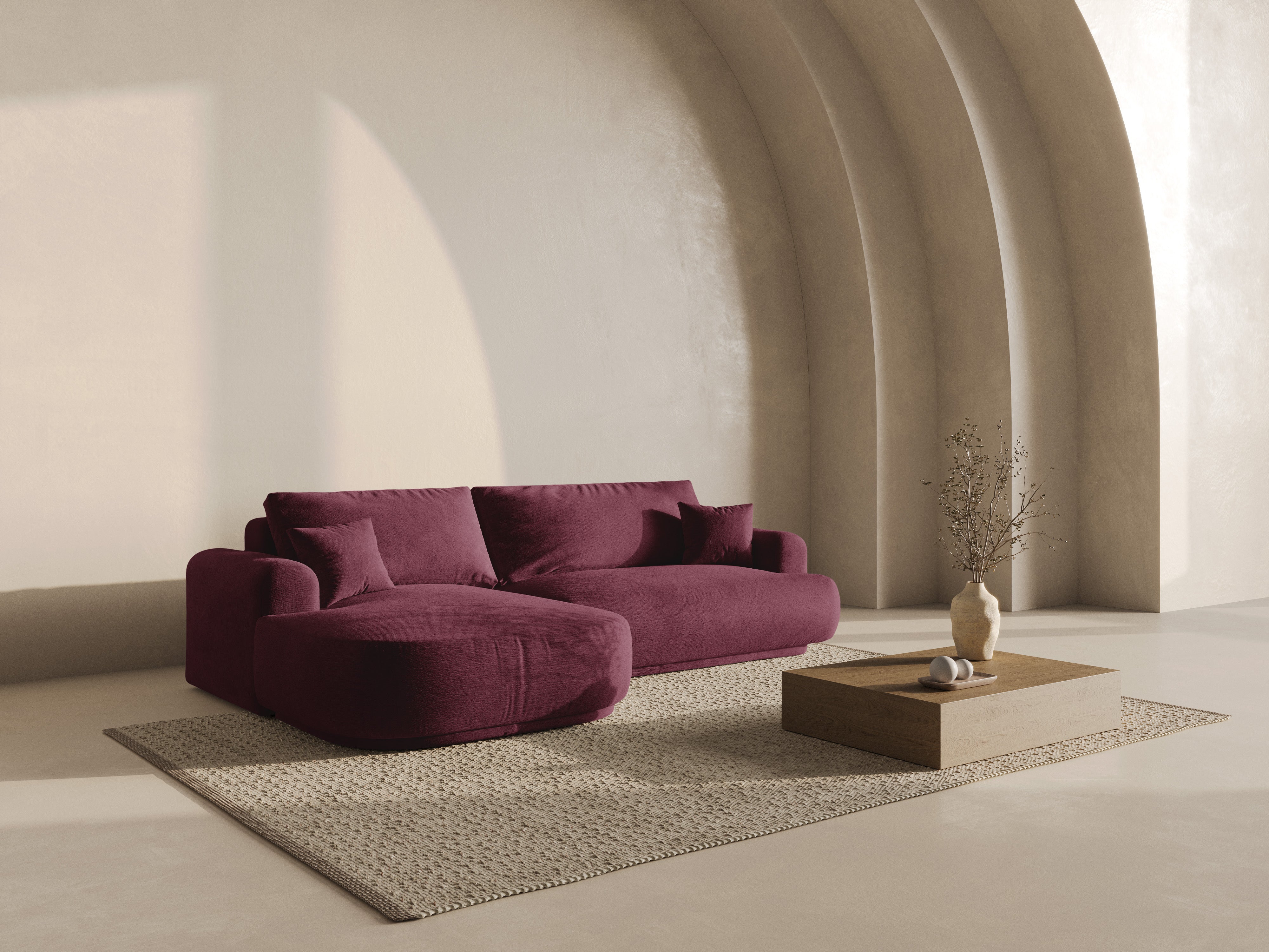 Kutna garnitura Ella 271x174cm, Materijal: Strukturirana tkanina