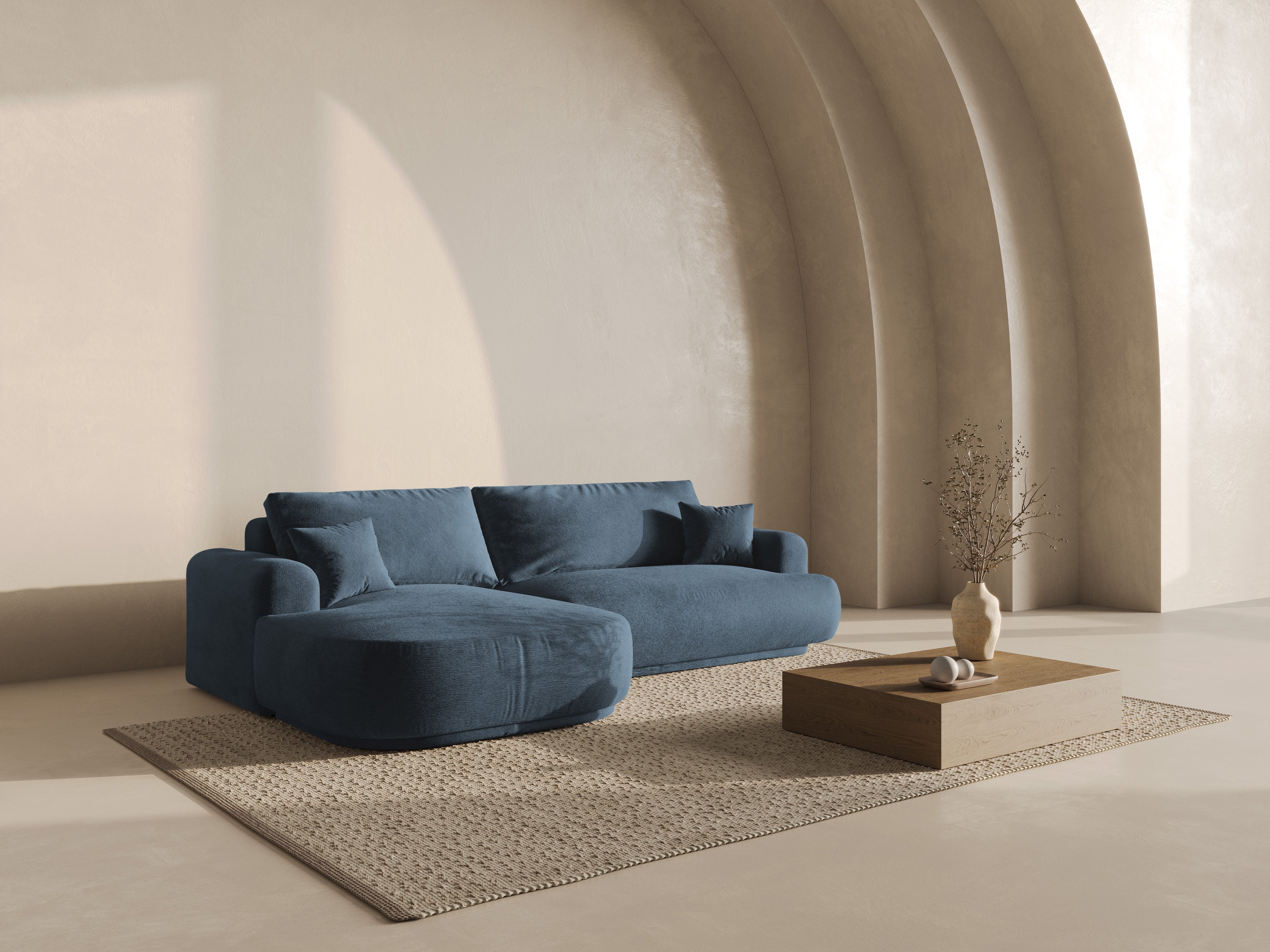 Kutna garnitura Ella 271x174cm, Materijal: Strukturirana tkanina