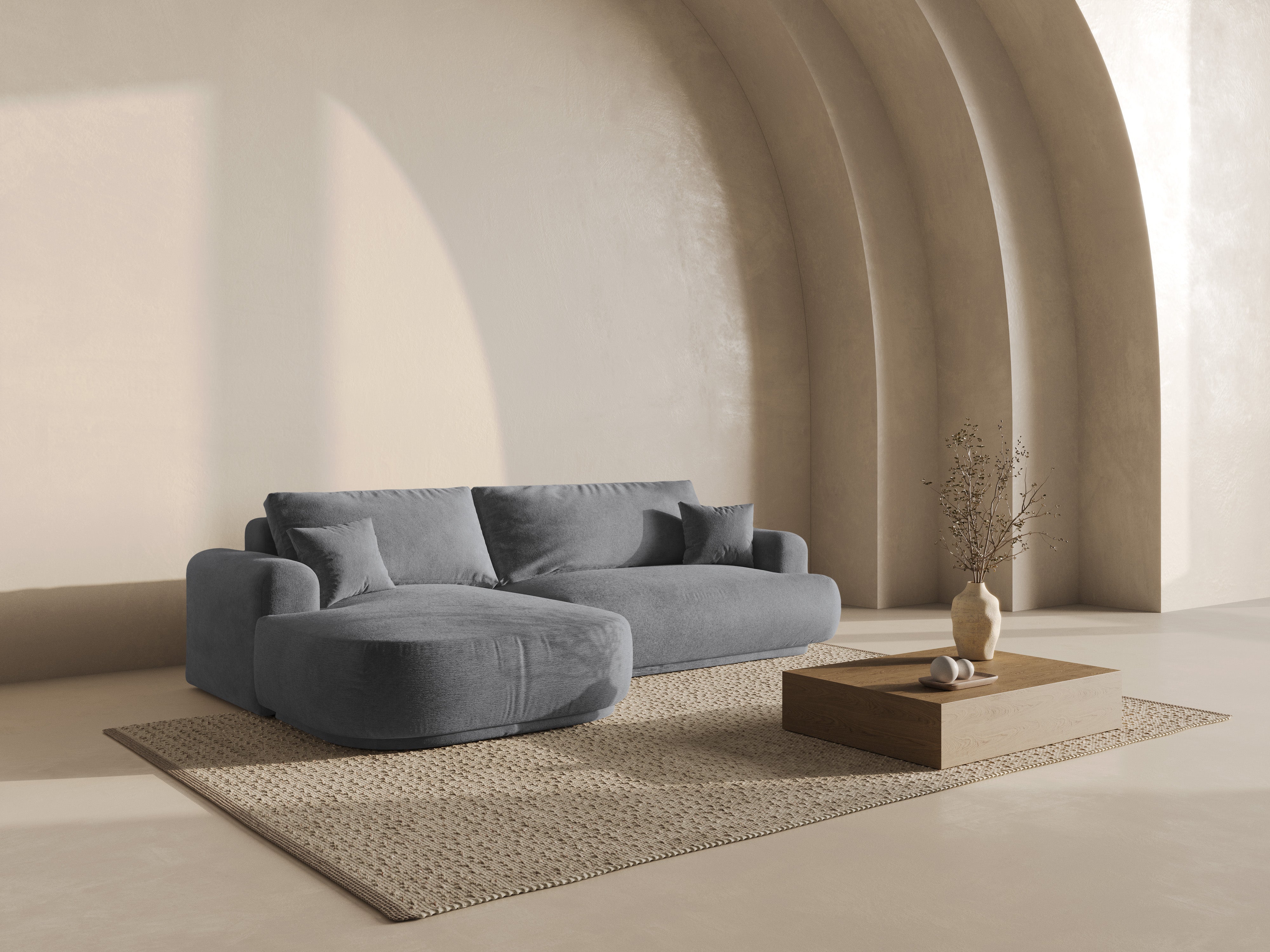 Kutna garnitura Ella 271x174cm, Materijal: Strukturirana tkanina