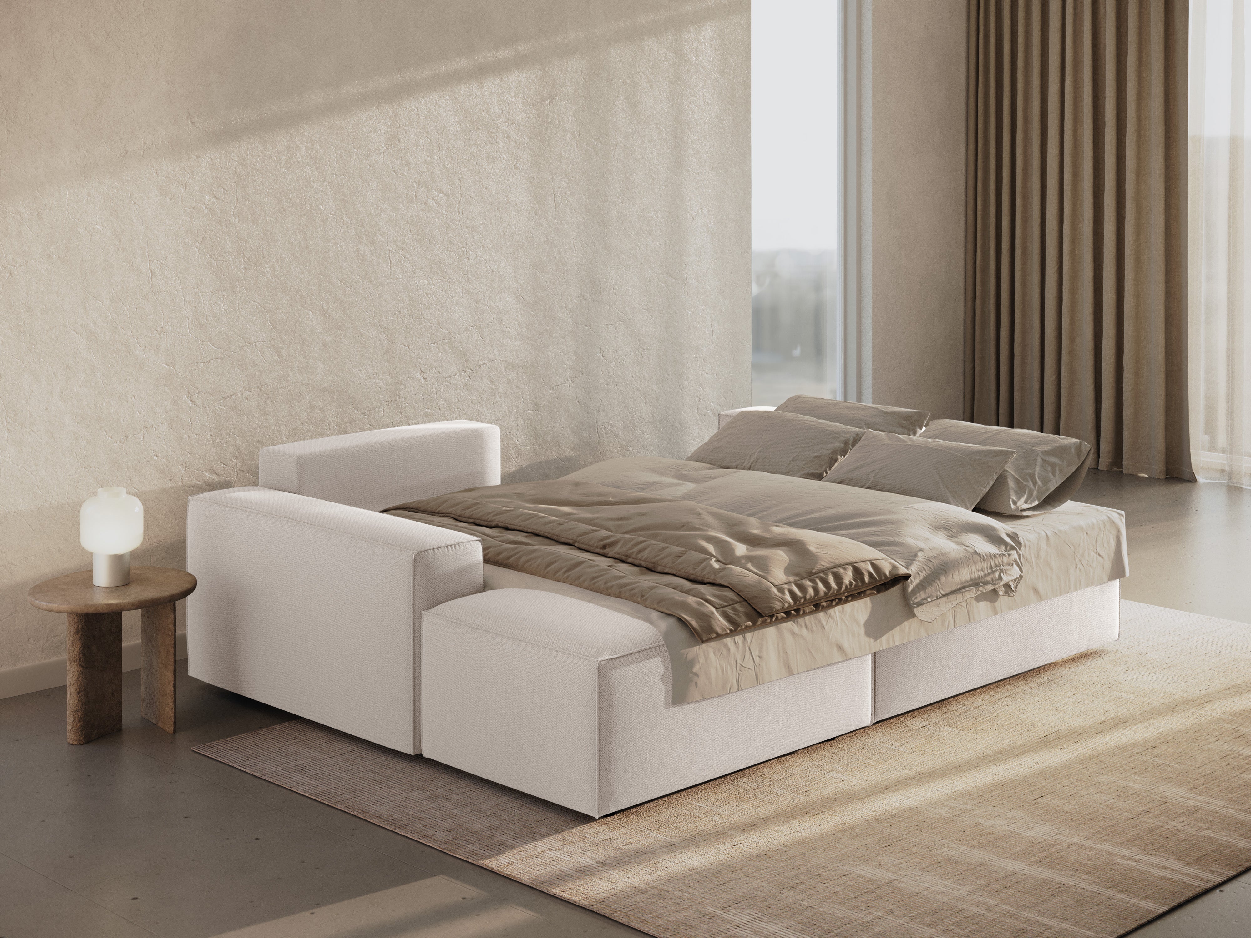 Kutna Garnitura Na Razvlačenje Jodie 246x151cm, Materijal: Strukturirana tkanina