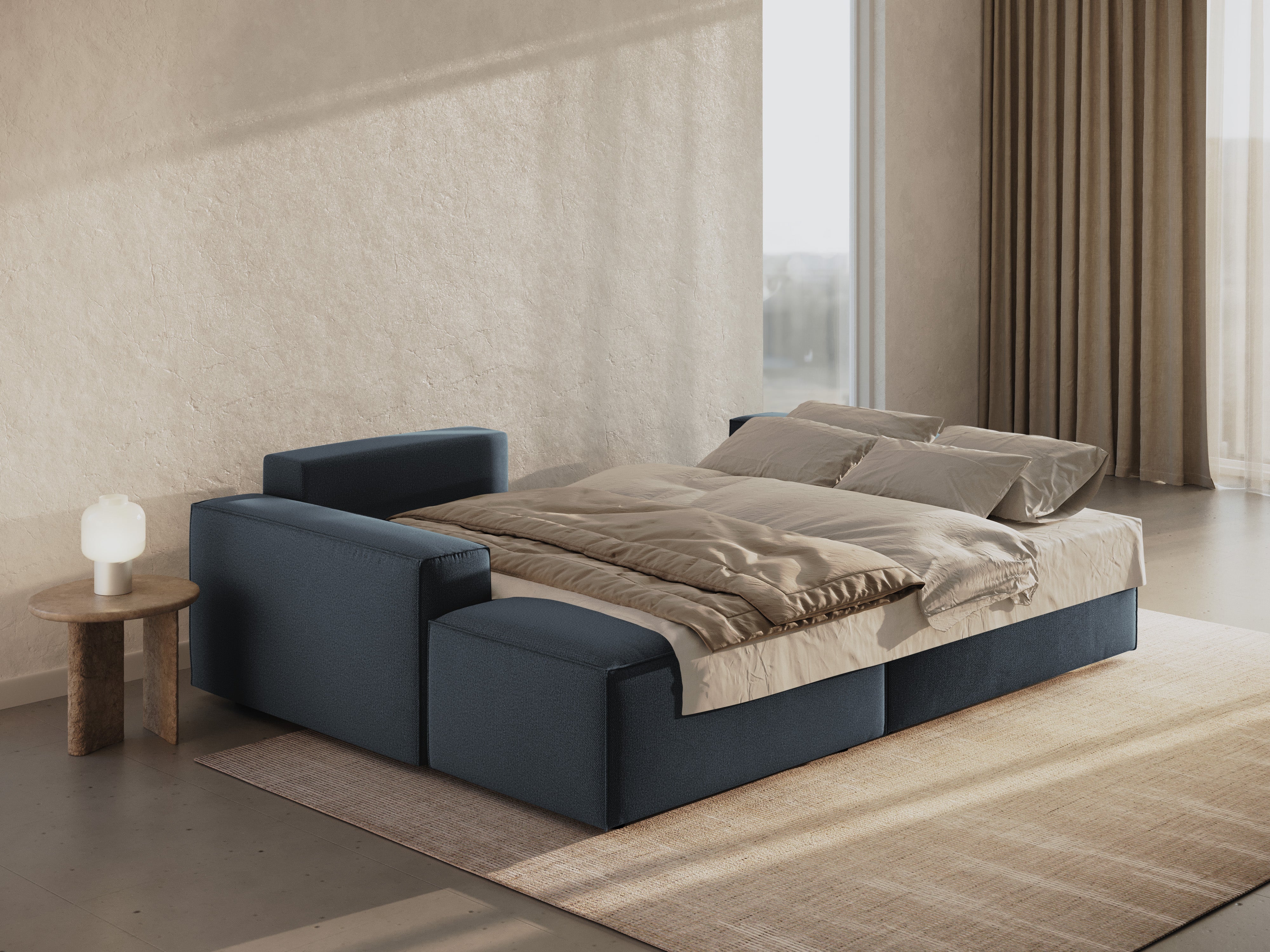 Kutna Garnitura Na Razvlačenje Jodie 246x151cm, Materijal: Strukturirana tkanina