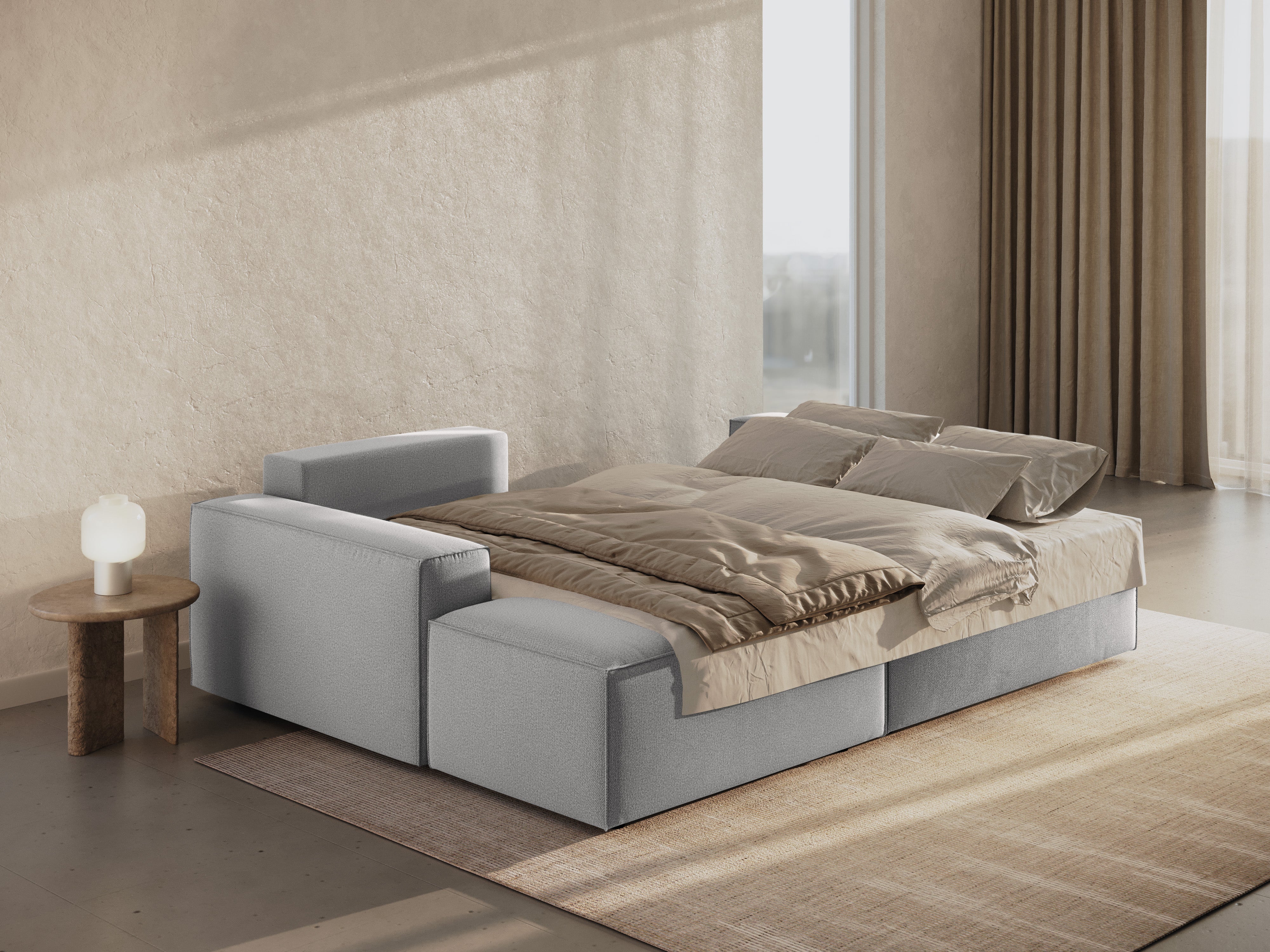 Kutna Garnitura Na Razvlačenje Jodie 246x151cm, Materijal: Strukturirana tkanina