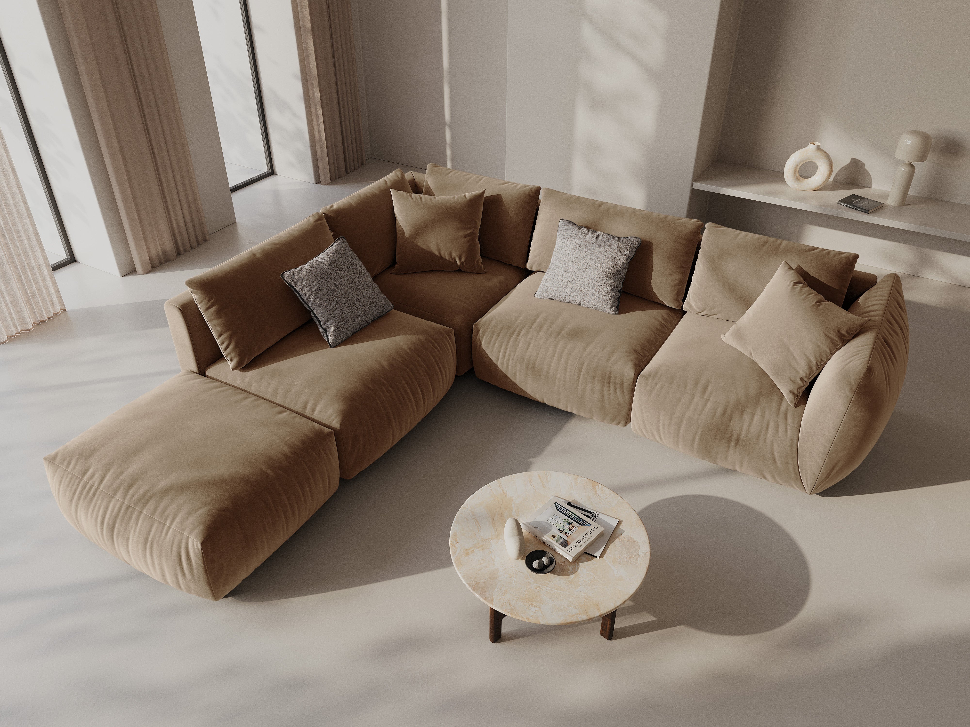 Kutna garnitura Chris 295x290cm, Materijal: Baršun