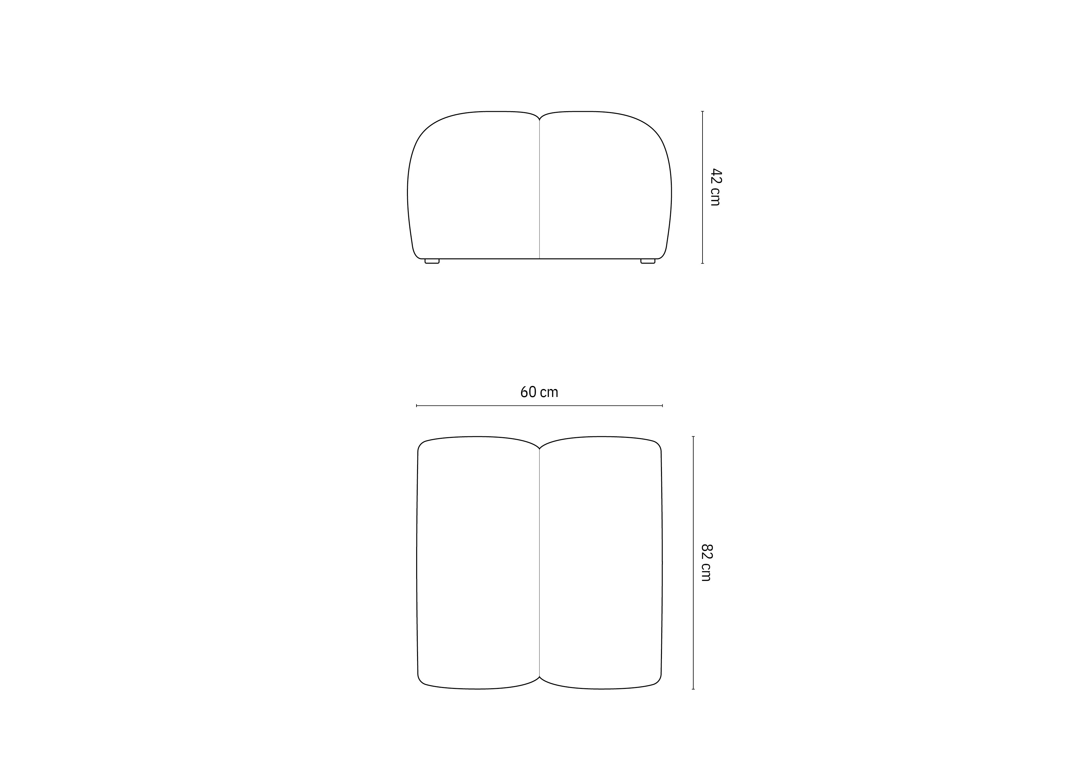 Tabure Diana 60x82cm, Materijal: 3D Tkanina