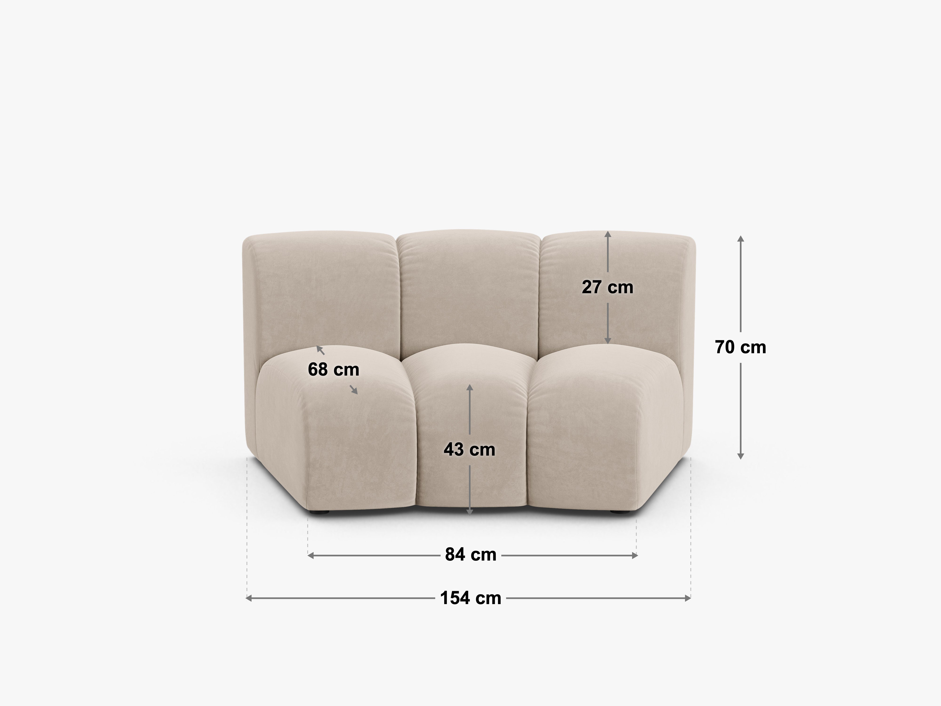 Modul Lupine 154x95cm, Materijal: Chenille Eden