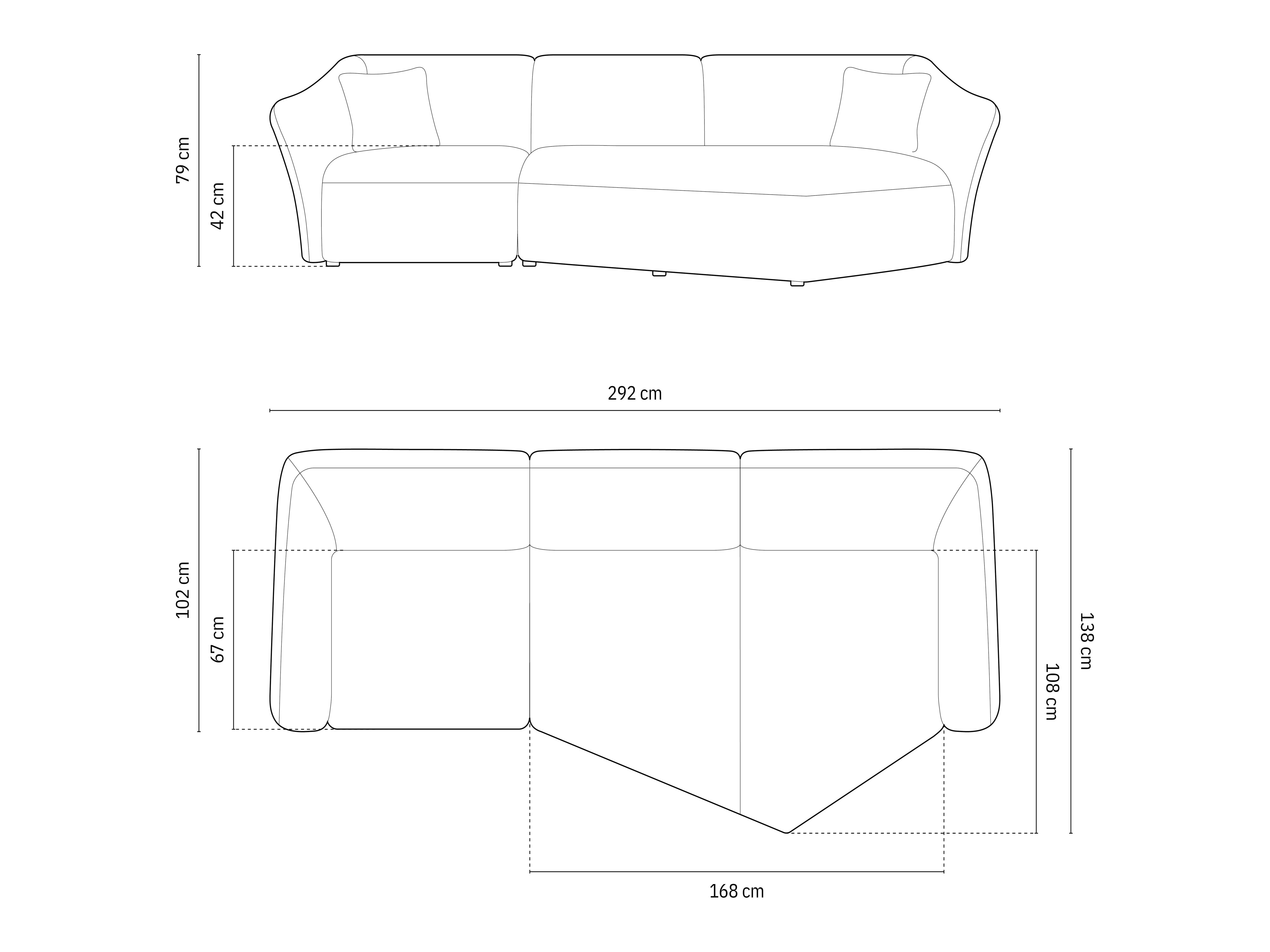 Kutna garnitura Hailey 292x138cm, Materijal: Boucle