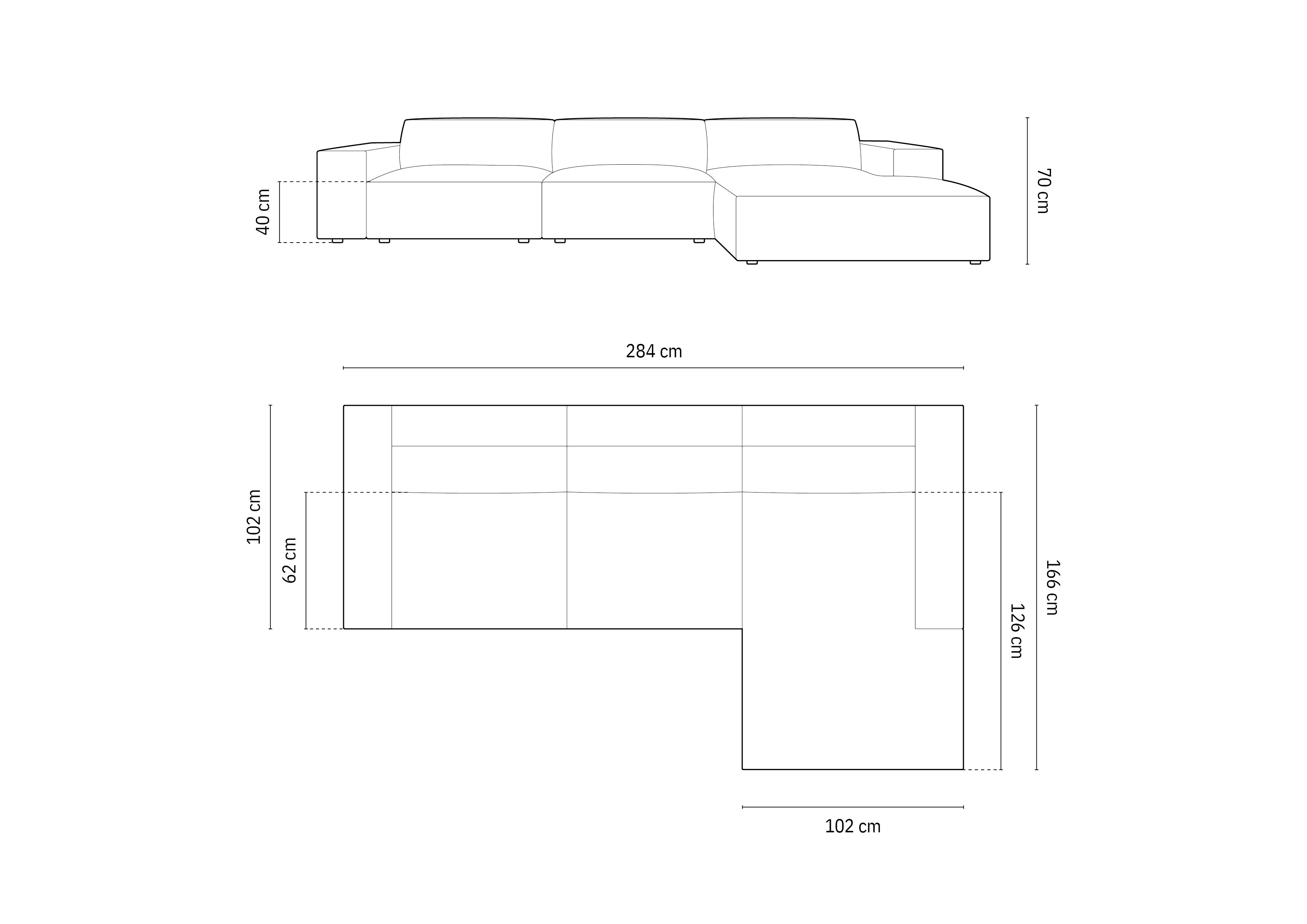 Kutna garnitura Jodie 284x166cm, Materijal: Baršun