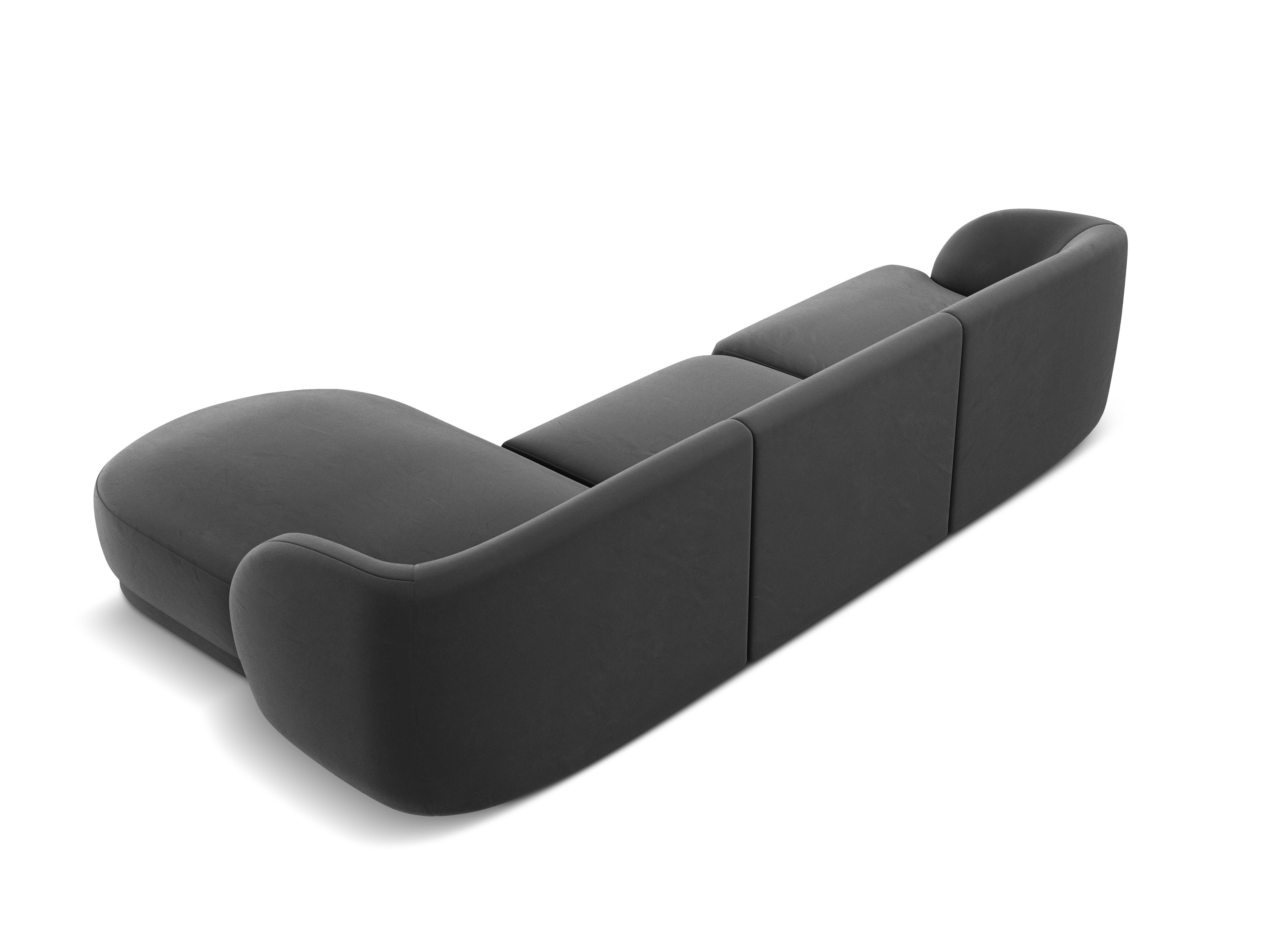 Kutna garnitura Miley zaobljena 255x156cm, Materijal: Baršun