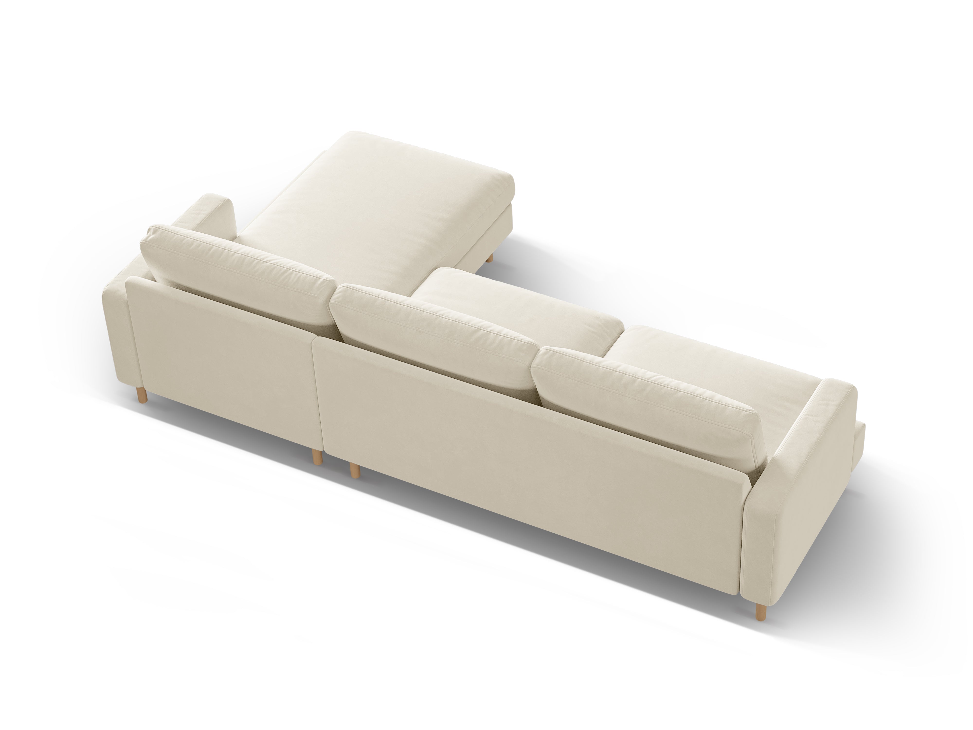 Kutna garnitura Aliya, 4 sjedala, 294x148cm, Materijal: Baršun