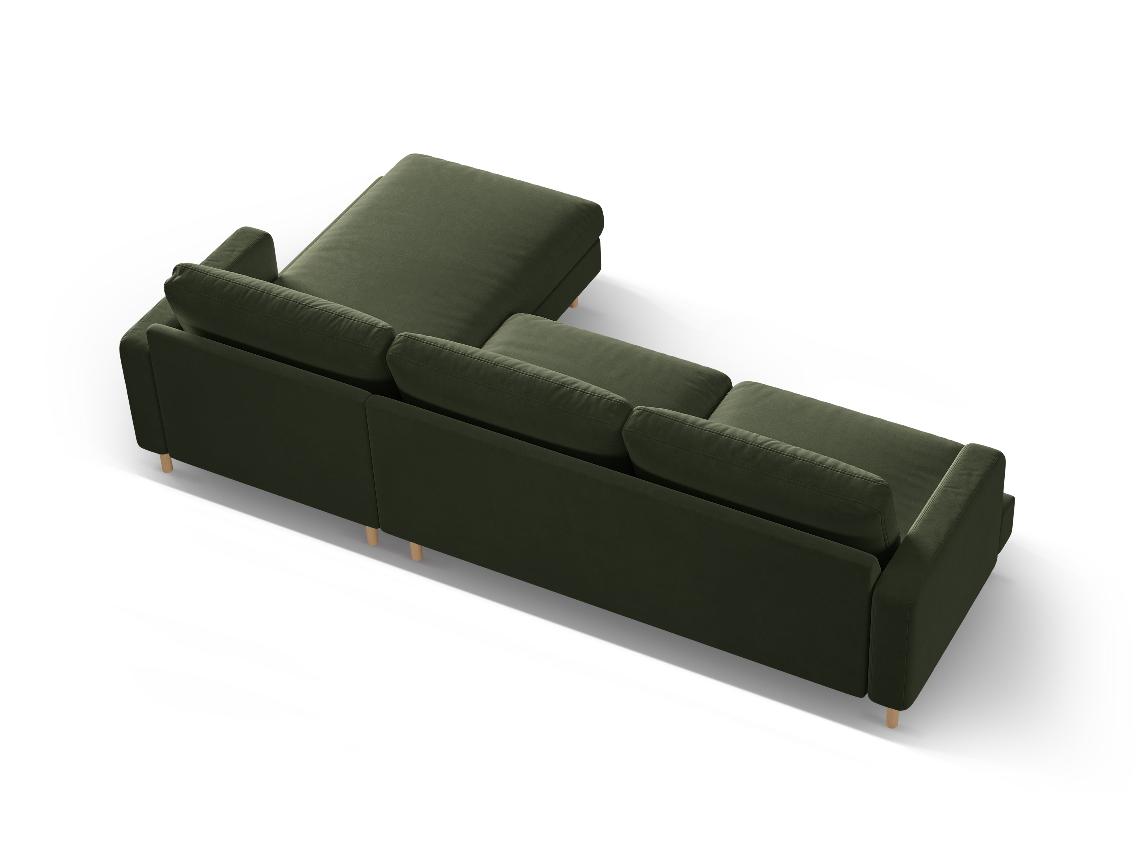 Kutna garnitura Aliya, 4 sjedala, 294x148cm, Materijal: Baršun