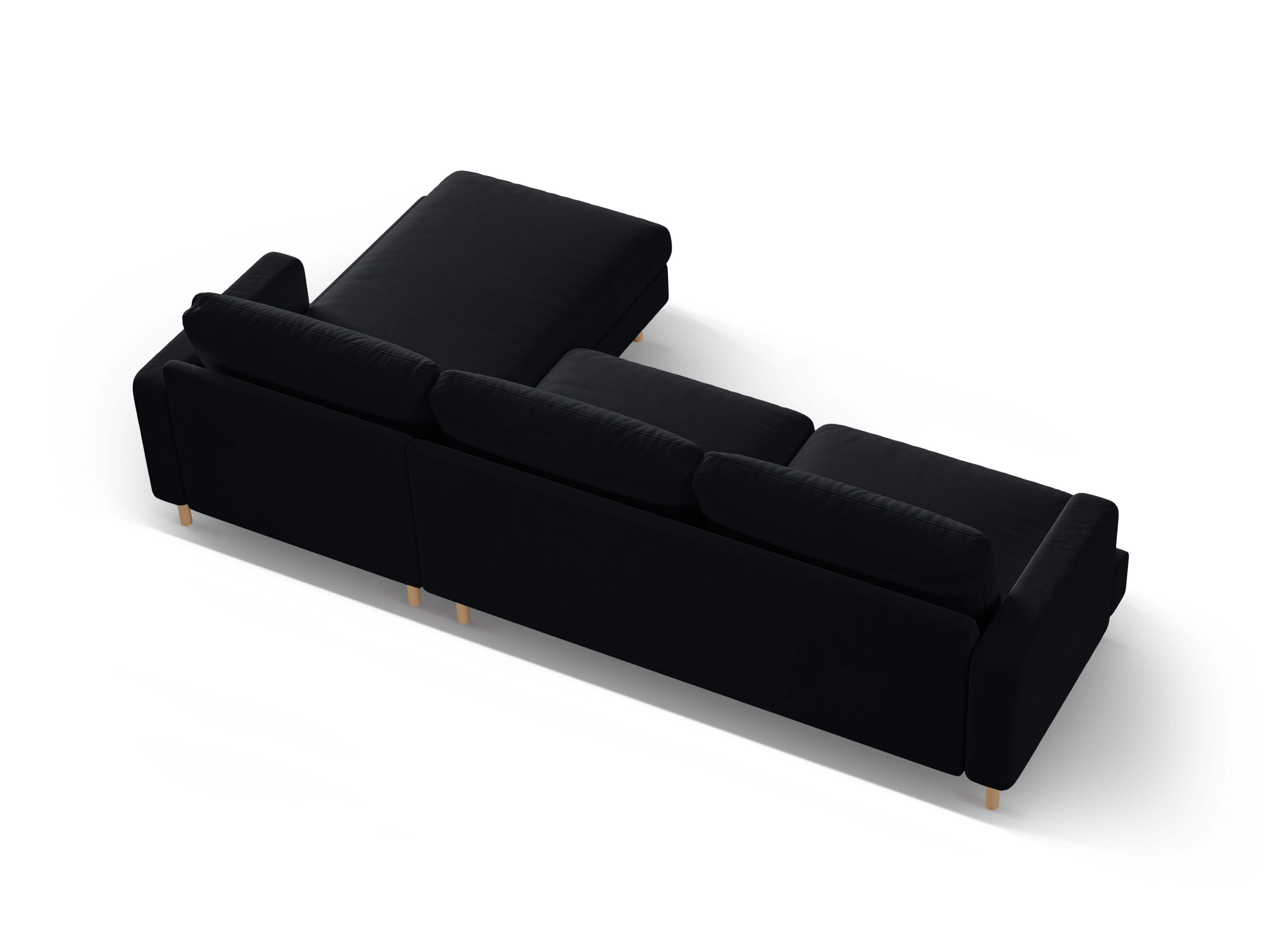 Kutna garnitura Aliya, 4 sjedala, 294x148cm, Materijal: Baršun