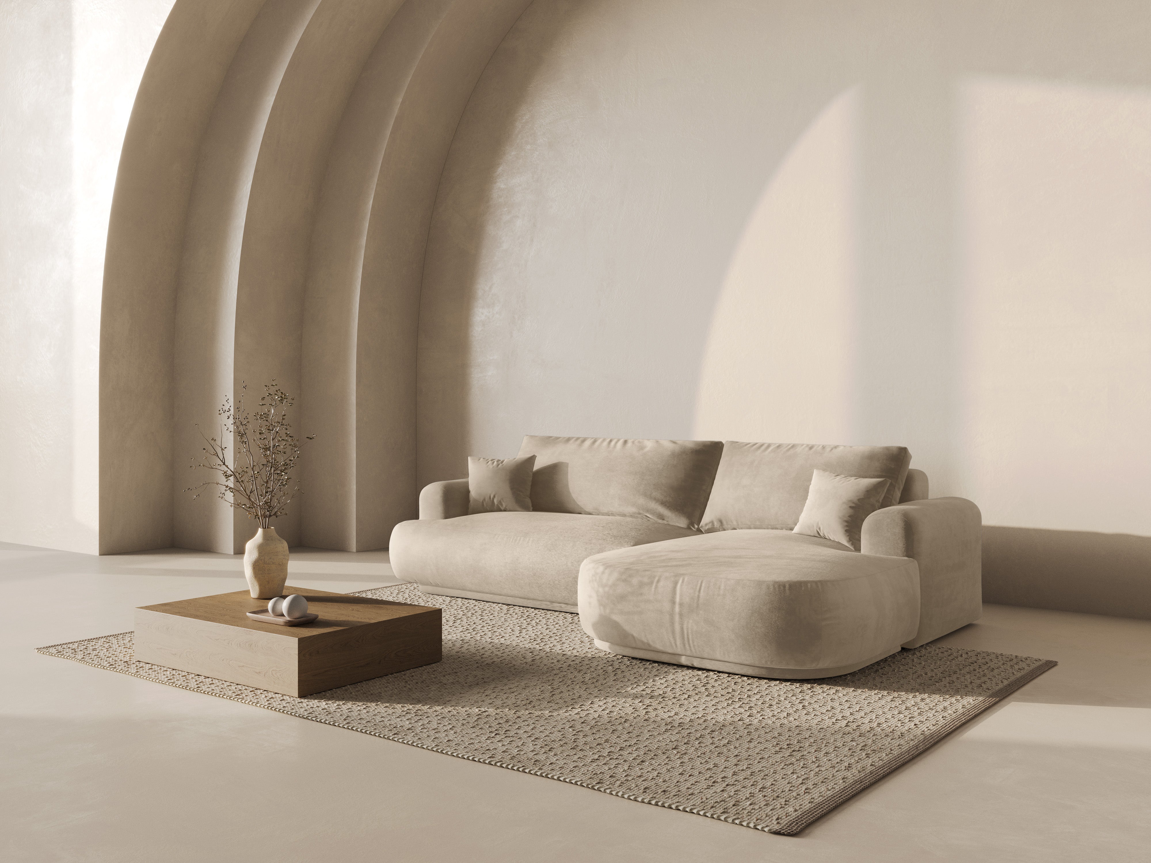 Kutna garnitura Ella 271x174cm, Materijal: Baršun