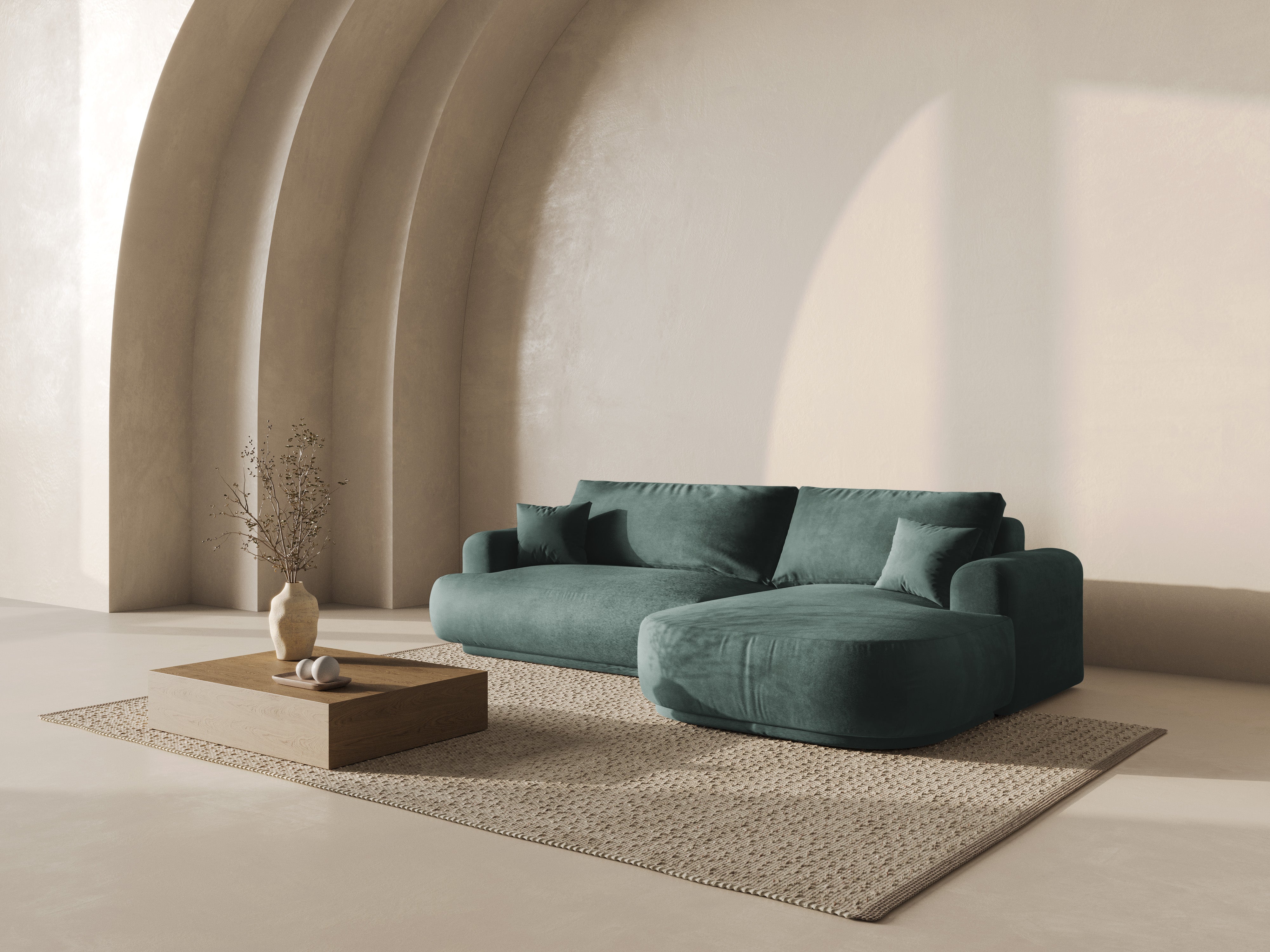 Kutna garnitura Ella 271x174cm, Materijal: Baršun