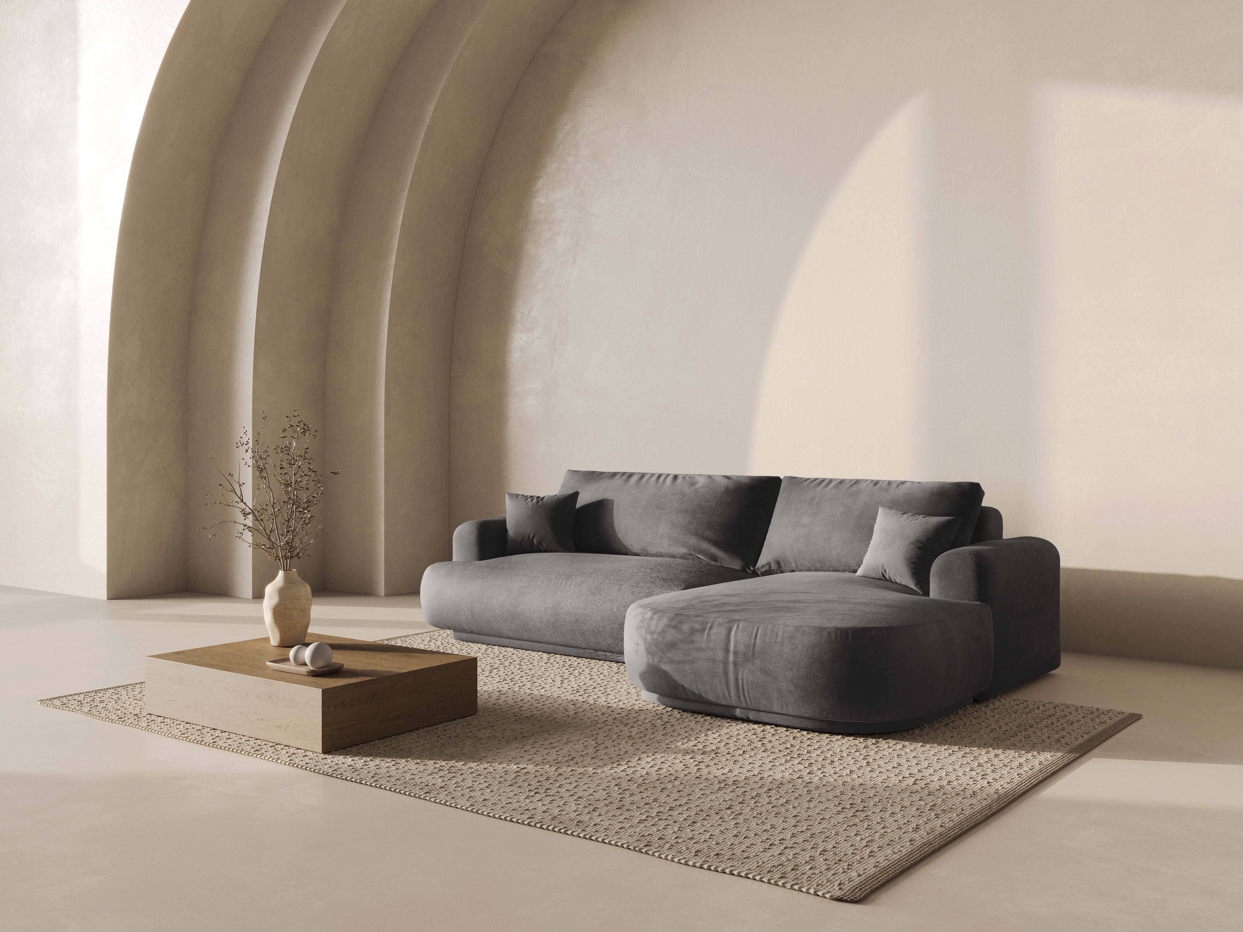 Kutna garnitura Ella 271x174cm, Materijal: Baršun